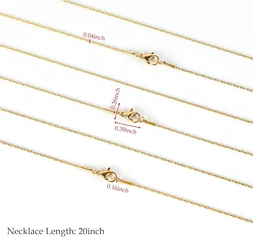 Miniatura 2 de Cadena de joyería para hacer joyas, cadenas de acero inoxidable chapadas en oro, suministros para hacer joyas a granel