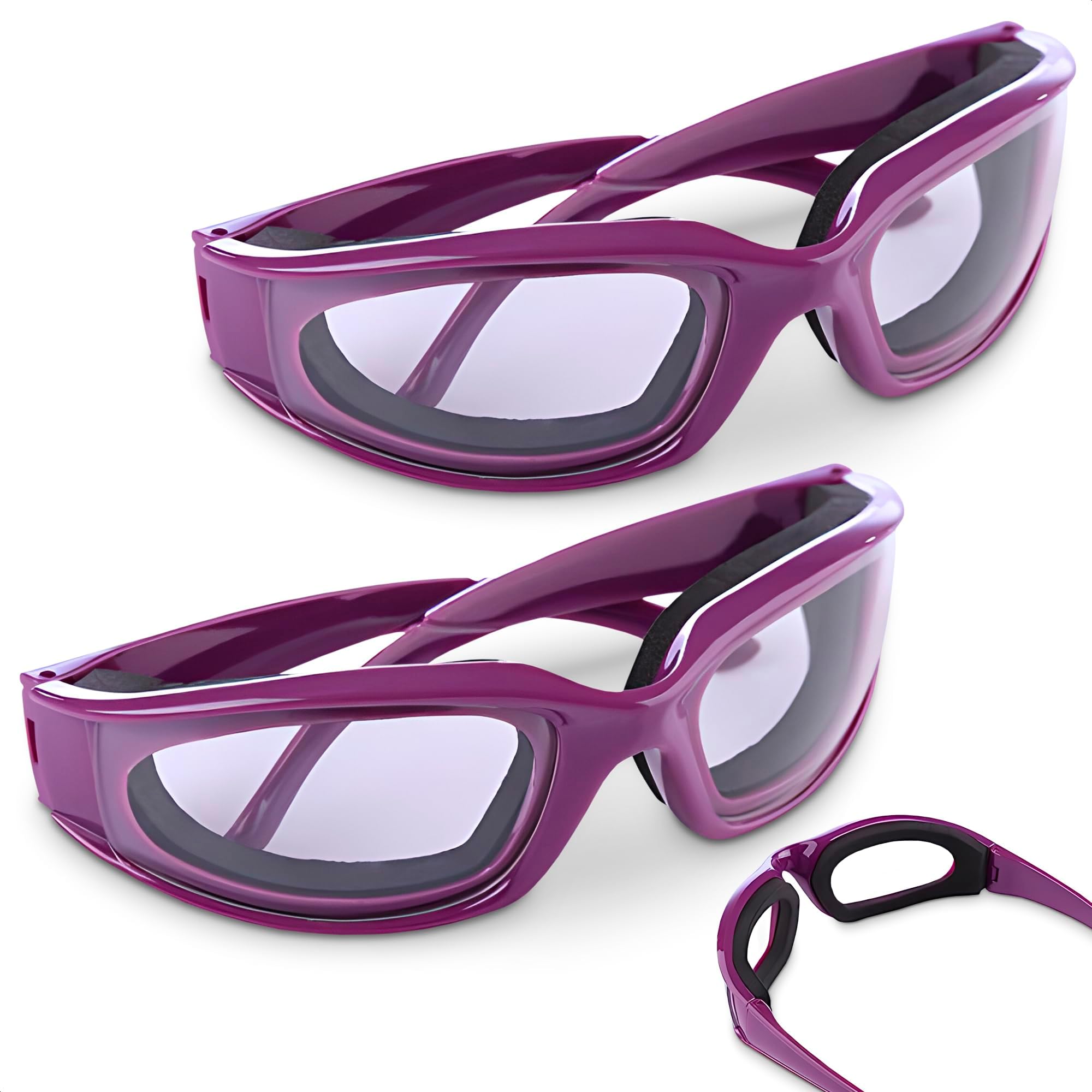 Onion Glasses For Chopping Tear Free - Ergonomic Onion Goggles For Cooking To Reduce Eye Discomfort, 5.59 x 1.77" Snug Fit Design, Impact Resistant, Good Gift For Culinary Enthusiast and Pros