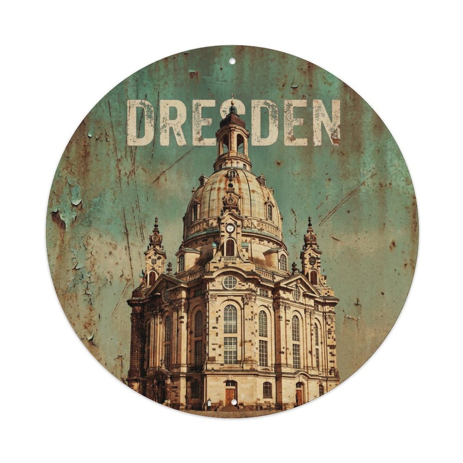Metal Tin Sign Vintage Travel Germany Dresden