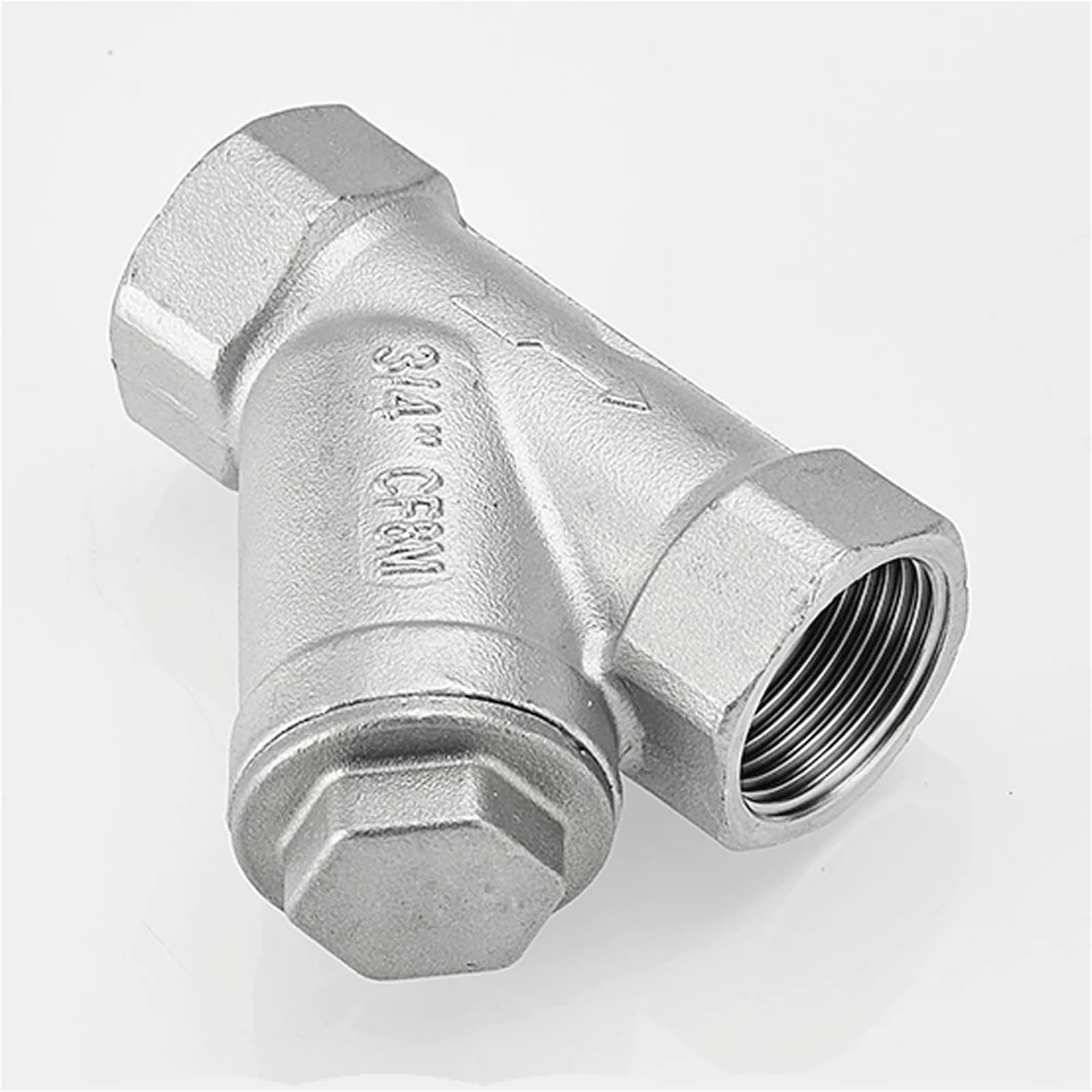 1/4 "3/8" 1/2 "3/4" 1 "1-1/2" 2 "-4" BSP NPT Hembra 316 304 válvula de Filtro Tipo Y en línea de Acero Inoxidable Agua Gas 80 Malla(SS304 BSPT,DN20 3l4 Inch)