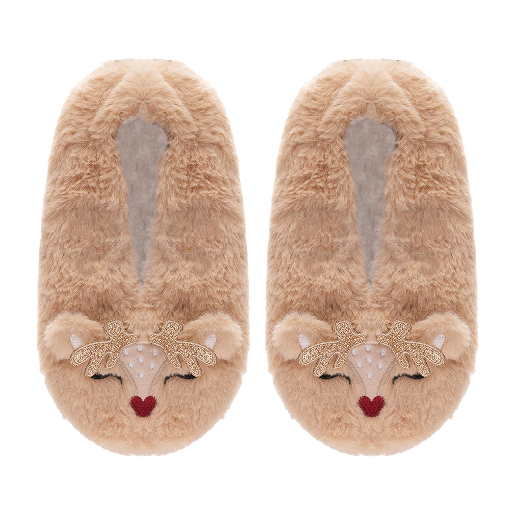 A2z Women's Reindeer Socks Cozy Stylish Animal Novelty Slippers Fluffy Socks Comfortable - Socks Ls1261 M-L