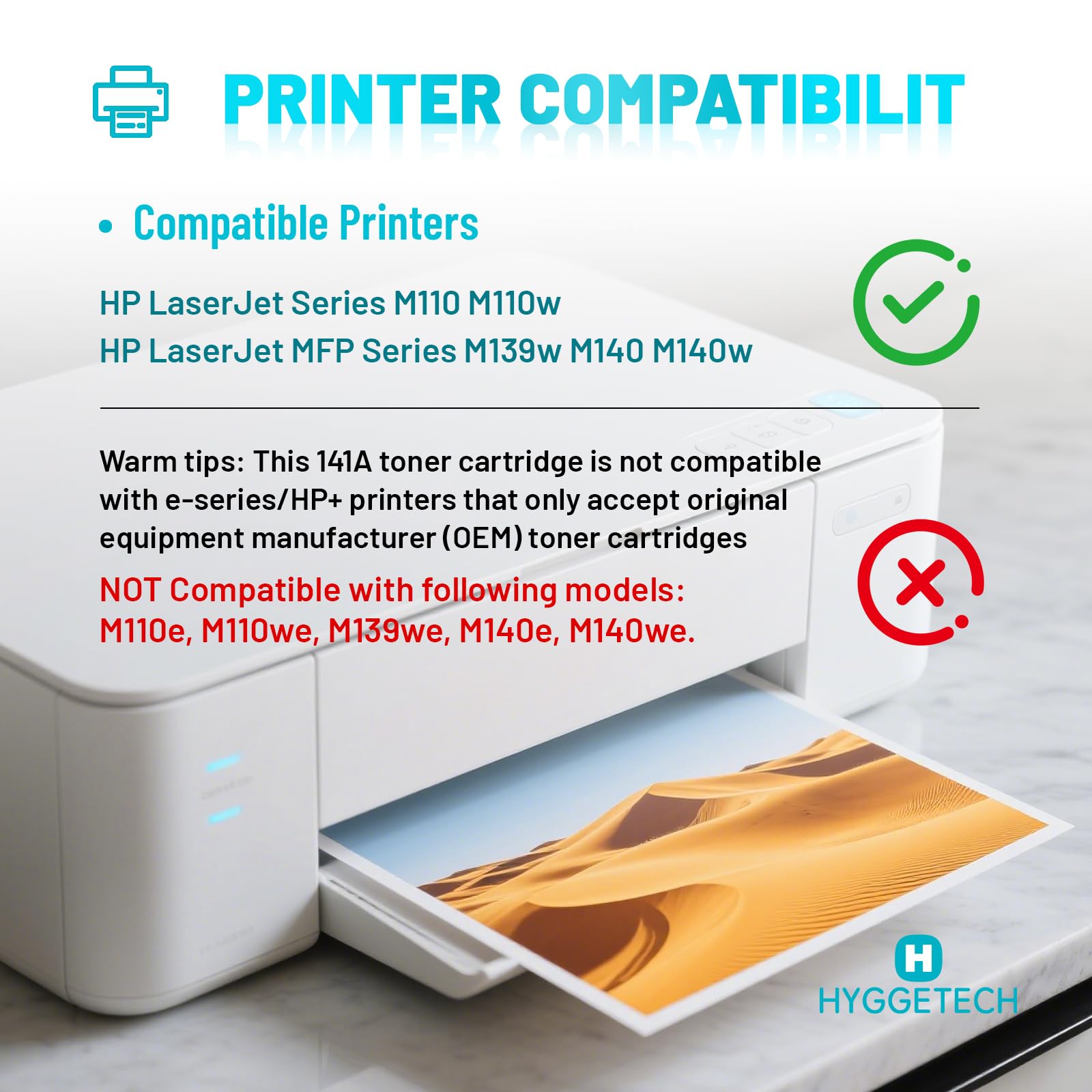 141A Toner Cartridges with Chip Replacement for HP 141A W1410A Toner Cartridges 141X W1410X Toner Work with HP LaserJet M110w M110 MFP M139 M139w M140 M140w Printer (2Black) — view 2