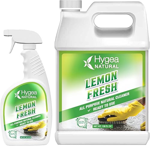 Lemon Fresh - Limpiador multiusos para múltiples superficies, limpiador de suelos no tóxico, elimina la suciedad, la grasa y la suciedad, acabado de