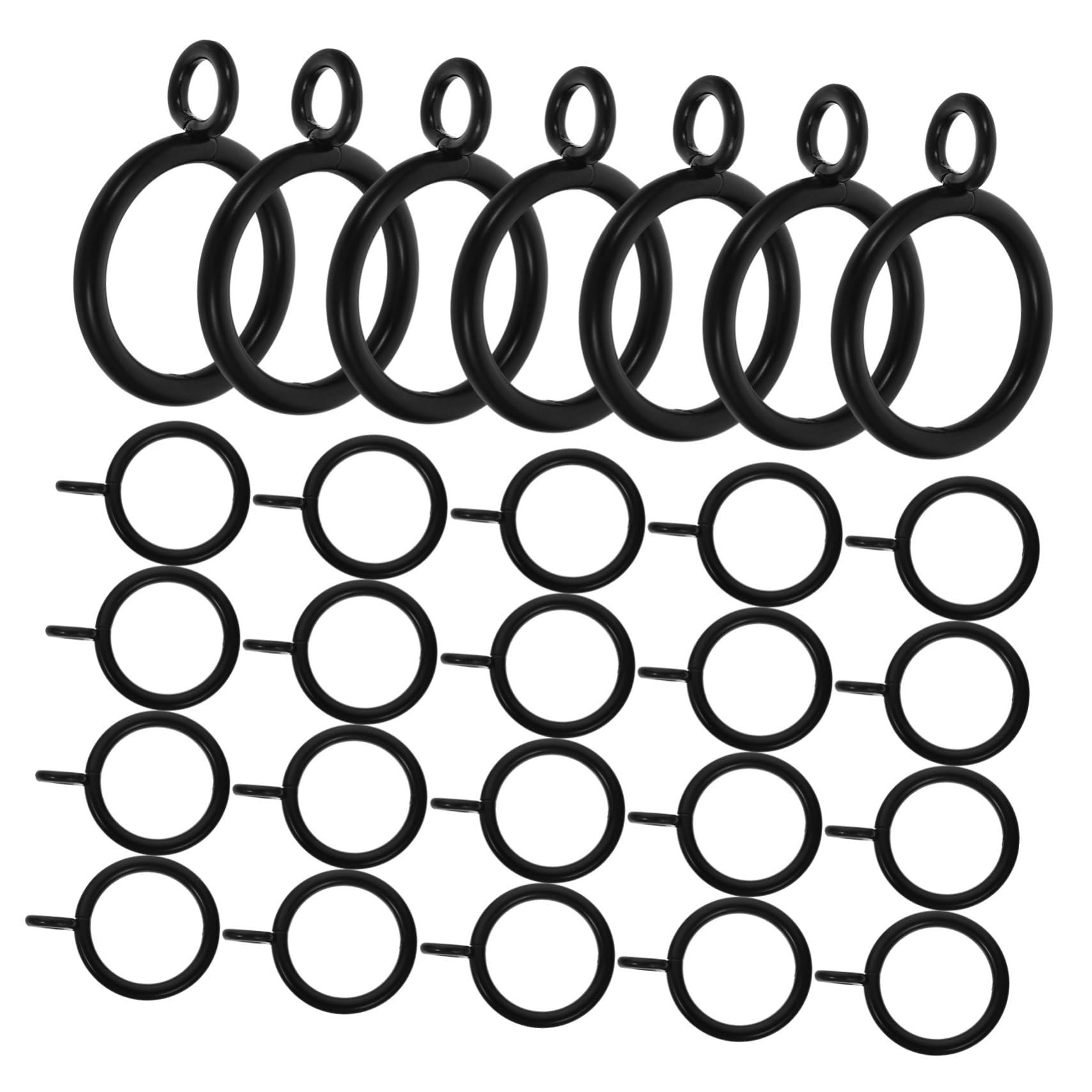 Anillos de cortina negros para renovar el baño con un estilo moderno y ordenado