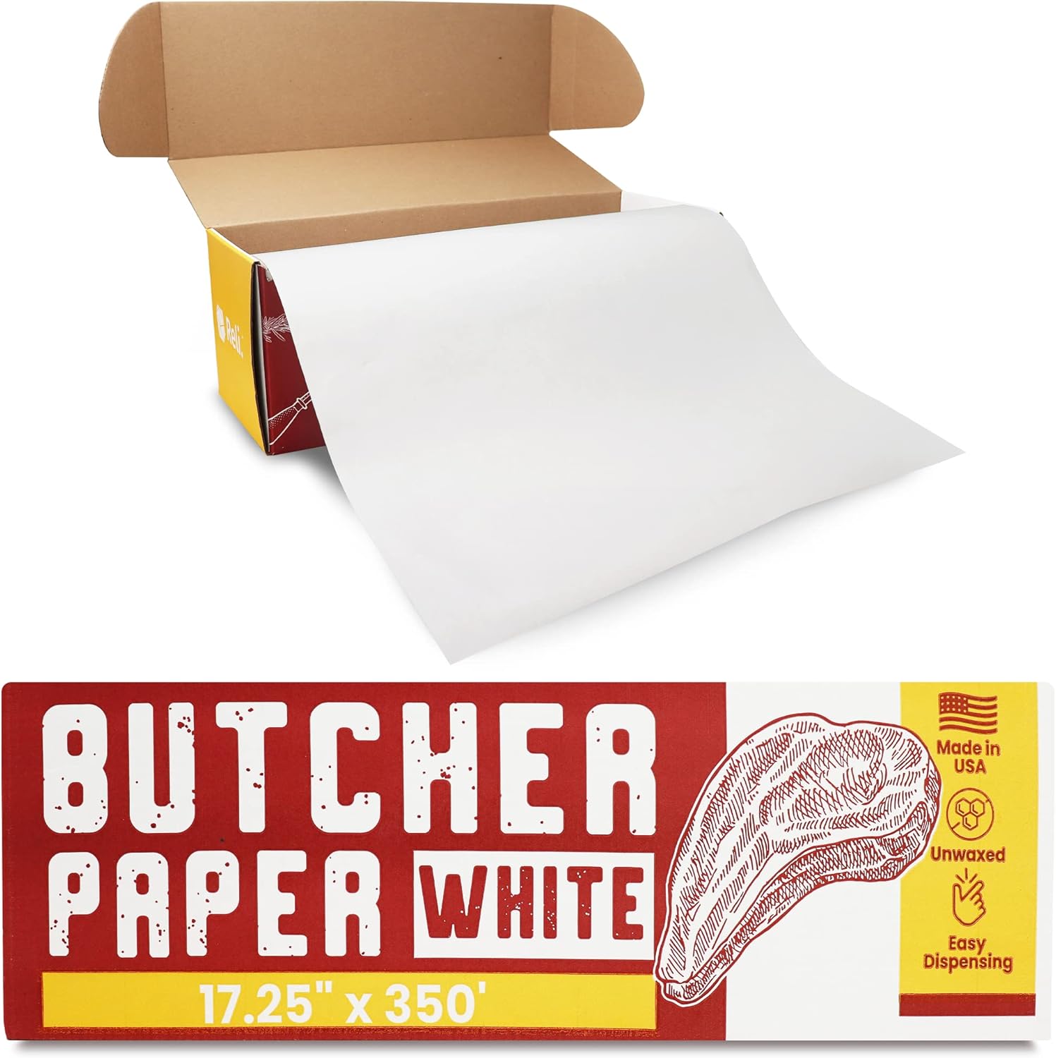 Made in USA Bulk Value 17.25 in x 350 ft (4200 in) Reli. White