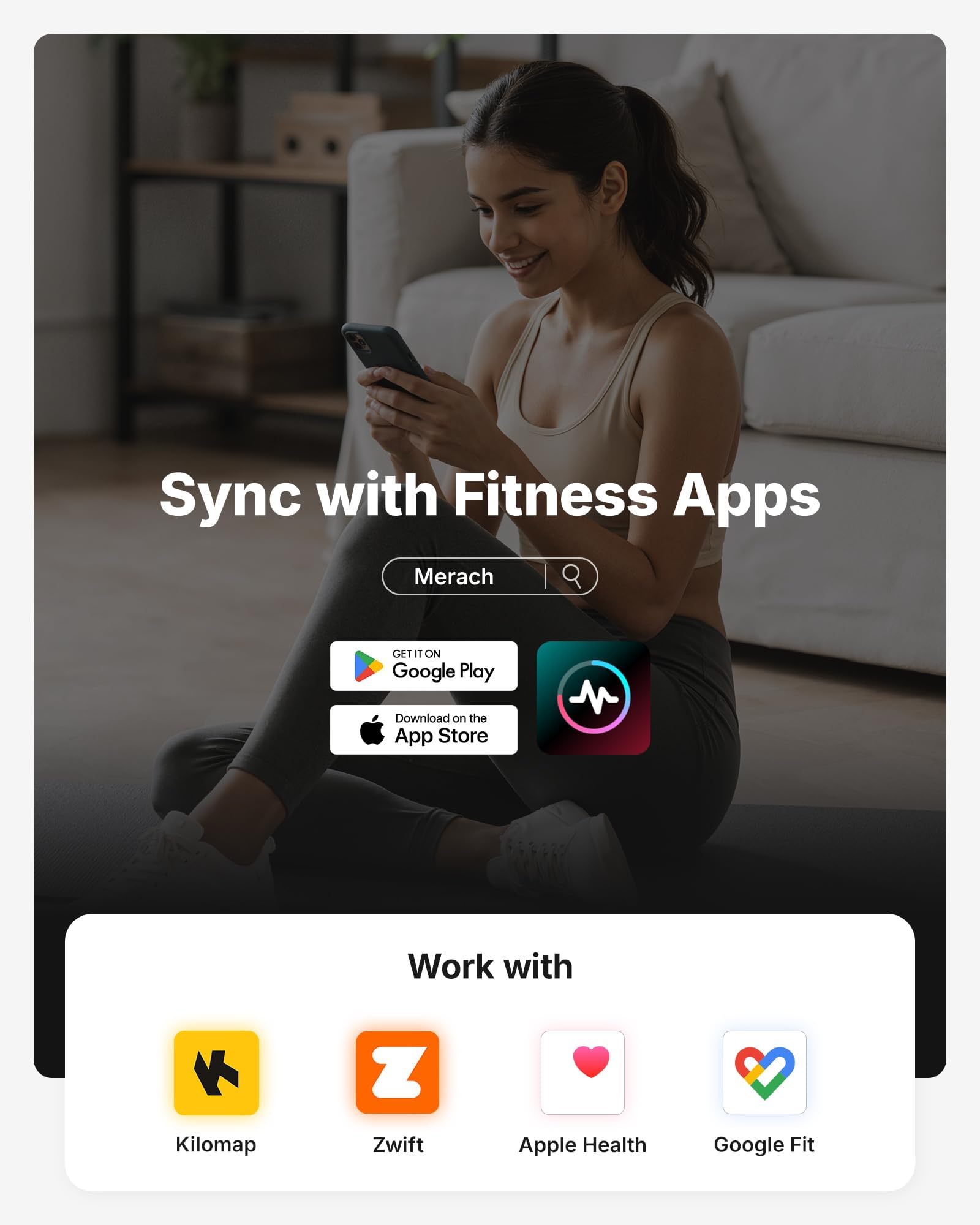 MERACH Exercise Bike, Brake Pad/Magnetic Stationary Bike with Exclusive App, Low Noise Indoor Cycling Bike with 270lbs Weight Capacity, Dumbbell Rack and Fitness Courses for Weight Loss