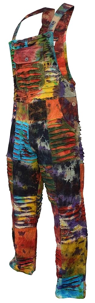 ボトムス MABLI / TIRION DUNGAREES Amazon.com: Gheri Womens Tie Dye Ripped Patchwork Multicolor