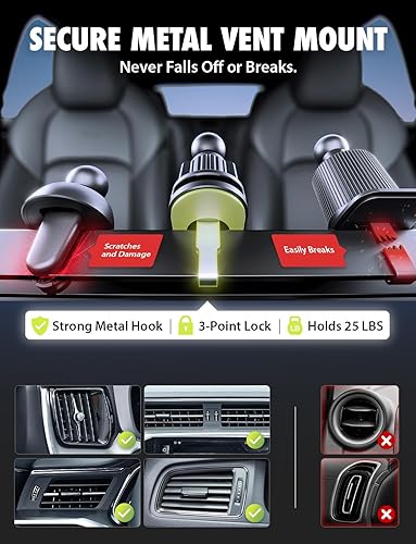 Miniatura 6 de Bracketron MagAlign Pro MagSafe - Soporte magnético para teléfono para ventilación de automóvil, soporte de teléfono con rotación de 360, operación