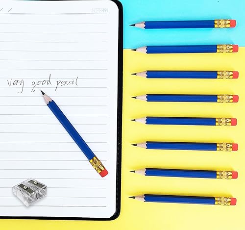 Miniatura 5 de 25pcs Half Pencils Golf Pencils with Eraser Pre-sharpened Hexagon Woodcase Pencils Graphite 2B including a Sharpener for Golf Event