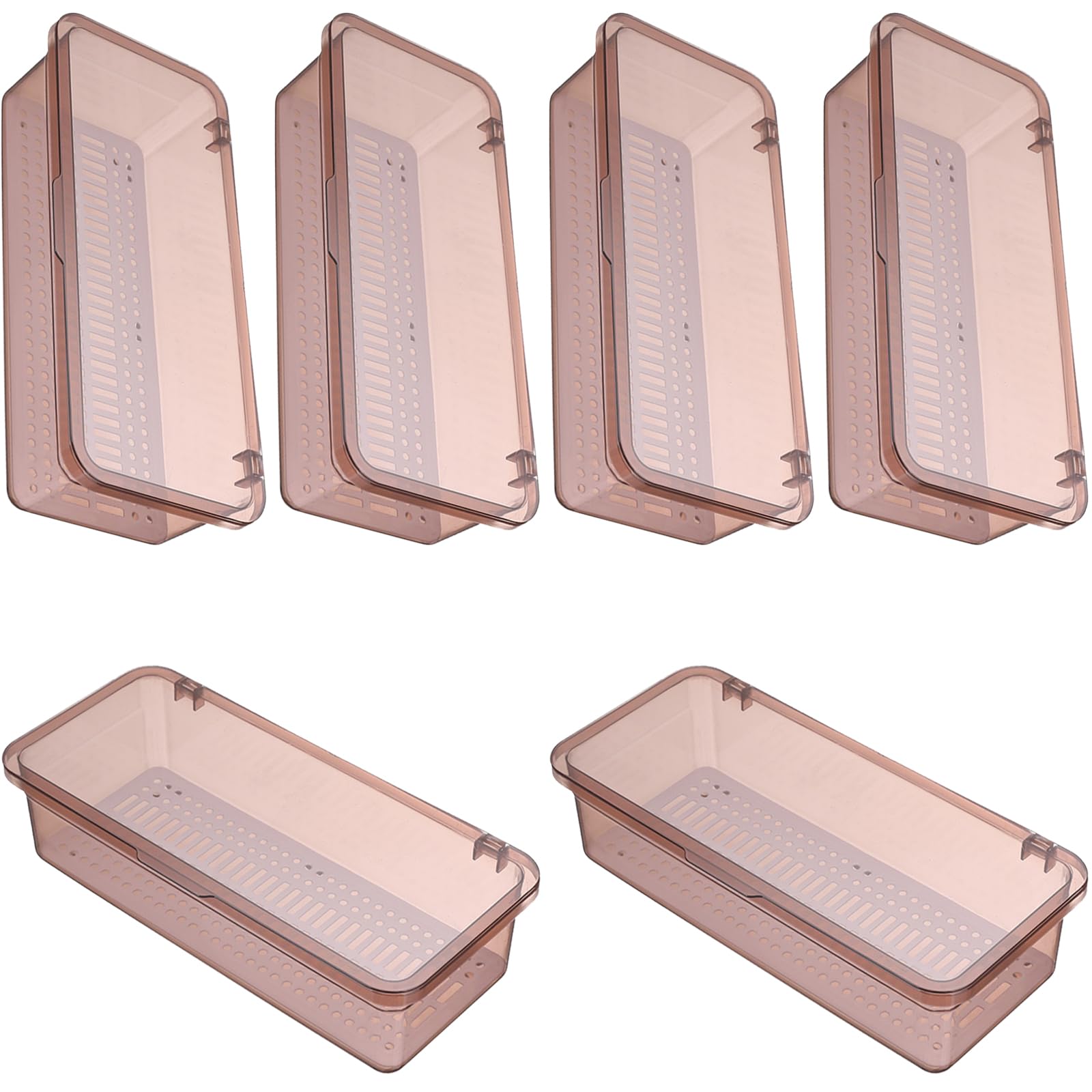 Woedpez Flexible Kitchen Planner Set 6PCS Consumable Drawer Dishes with Dusttight Protect Backpacking Essential Polystyrene Drawer Storage Container for Utensils