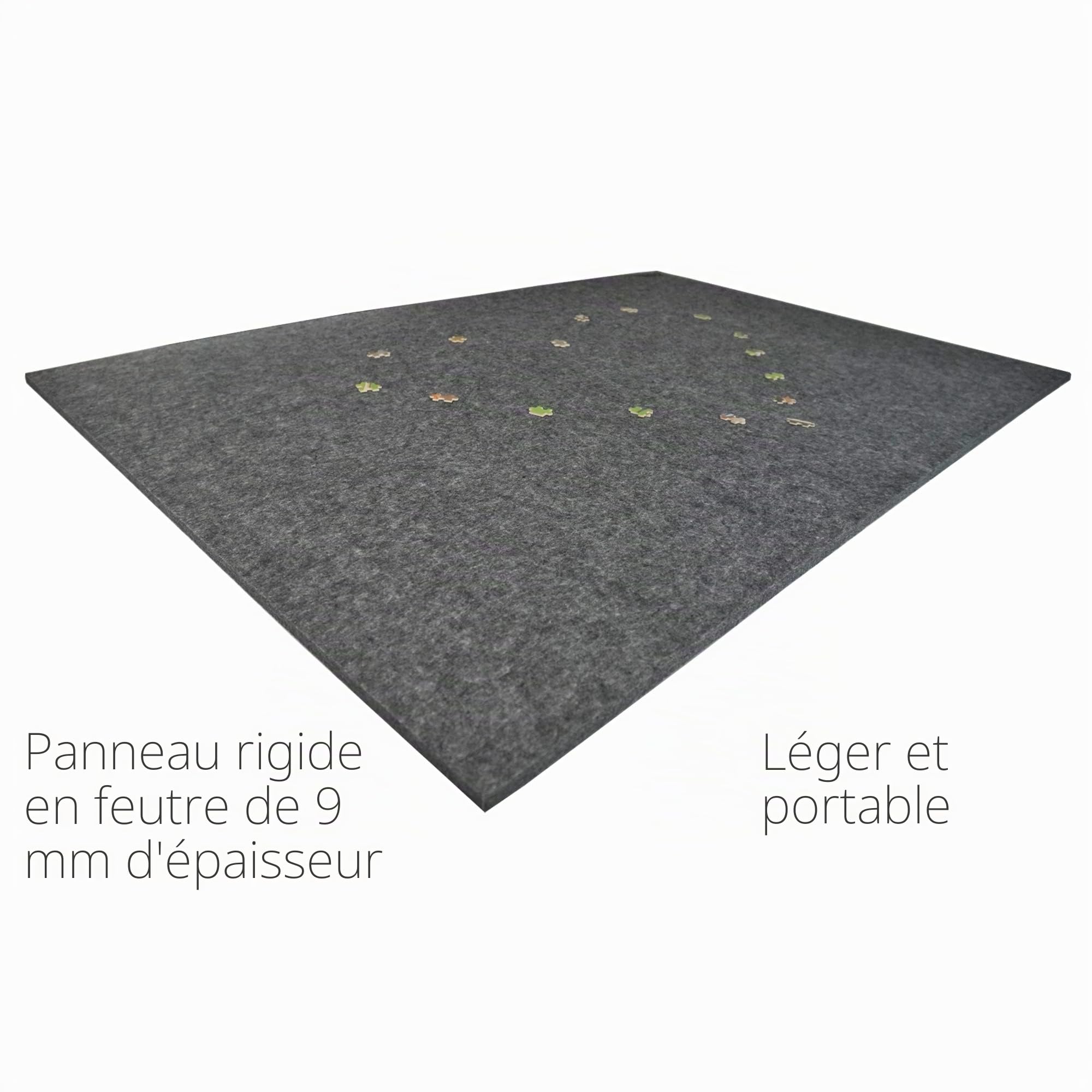 TELY Tapis de Puzzle en Feutre pour jusqu'à 2000 Pièces, Pliable pour Rangement Facile, Portable (Extra Large)