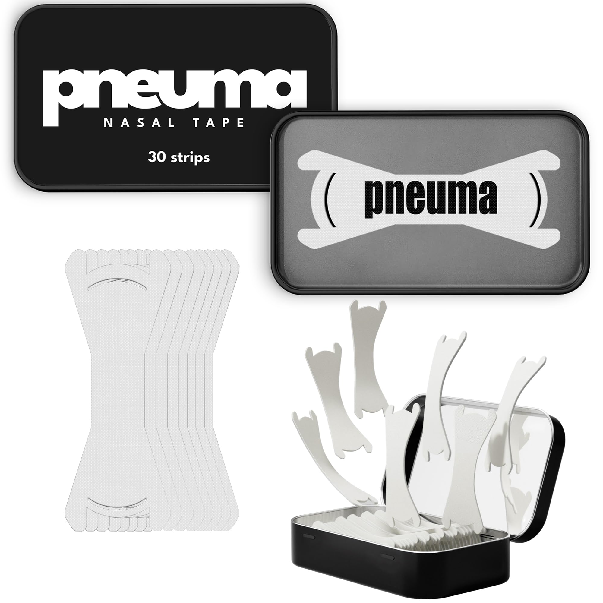 Pneuma Nasal Strips for Snoring Sleeping 30 Count Extra Strength Nose Strips Breathing to Help Deviated Septum Nasal