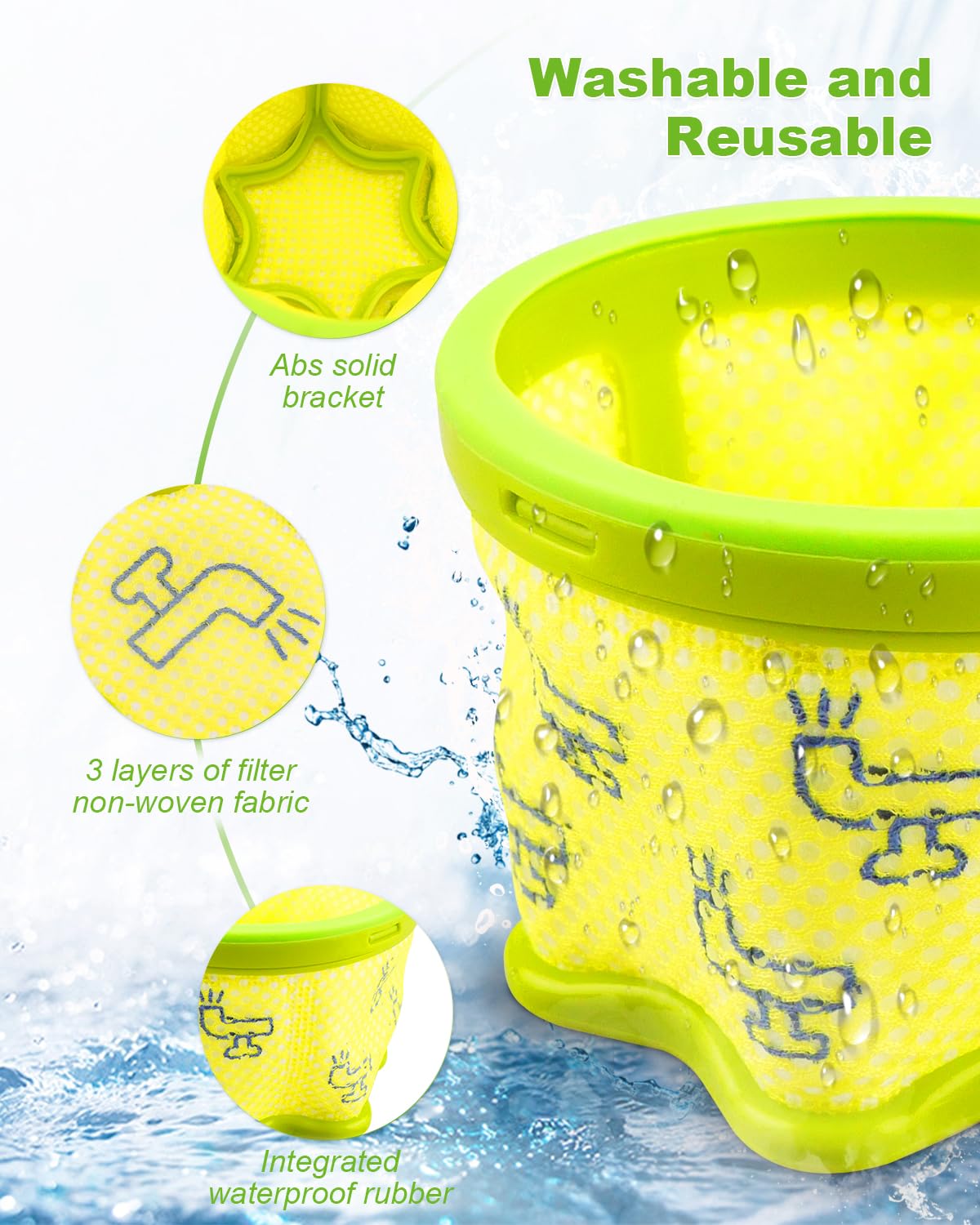 Lot De 4 Filtres Pour Aspirateur On