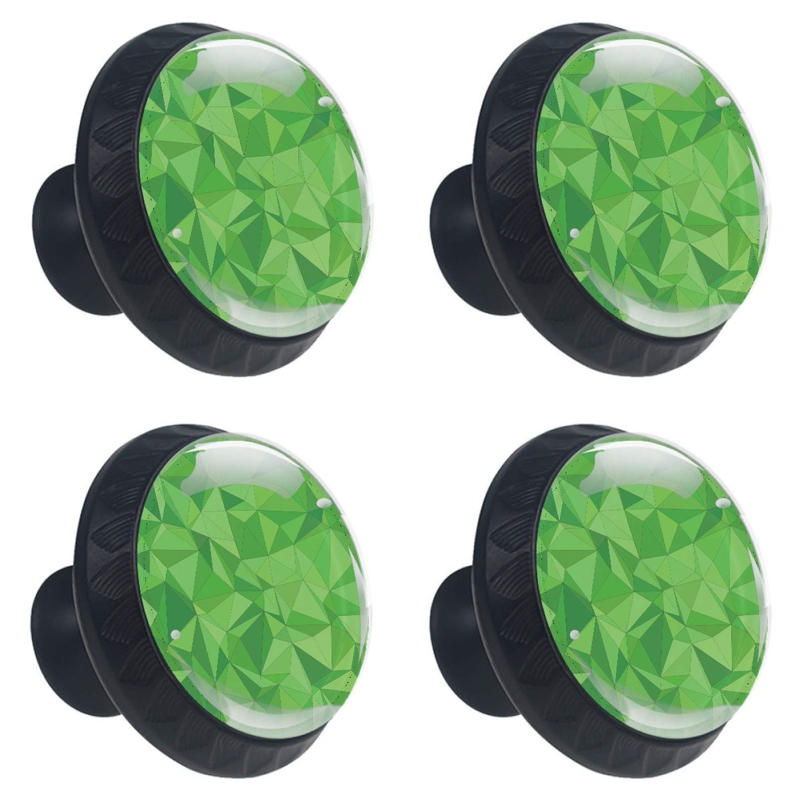 Boutons de tiroir en verre pour remplacer des poignées usées avec style géométrique