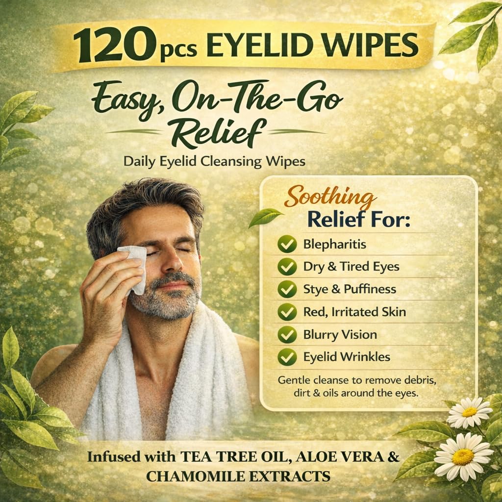 Amazon.com: BloomBright Tea Tree Eyelid Wipes Eyelid Cleanser for  Blepharitis, Dry Eye & Lash Extensions, Gentle Cleansing Wipes with Aloe  Vera & Hyaluronic Acid, Individually Wrapped 120 Count : Beauty & Personal