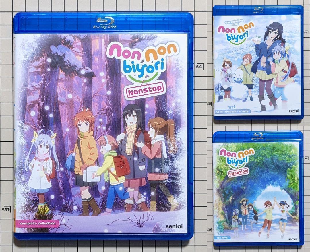 Amazon.co.jp: 北米版 のんのんびより (1期+2期)+3期+劇場版 Blu  