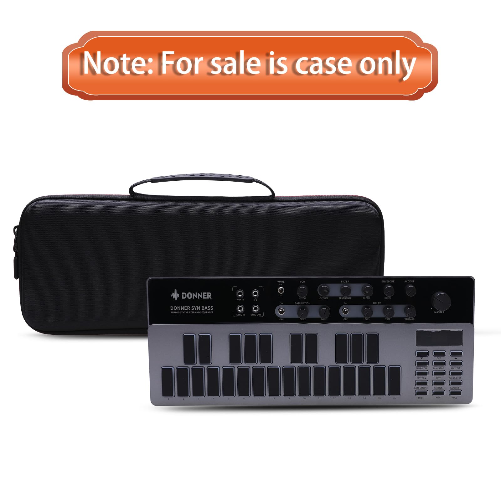 LTGEM Case Compatible with Donner Essential B1 / D1 Analog Bass Synthesizer Sequencer, Case Only - Image 8