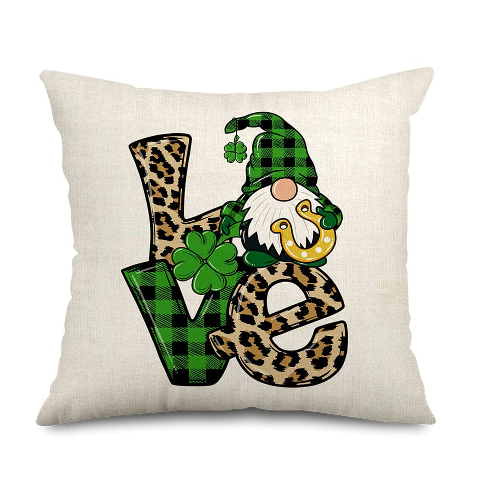 carotoe Cushion Cover Pillowcase for Bed/Sofa Decorative Shamrock Suitable for Newborn Babies Infant