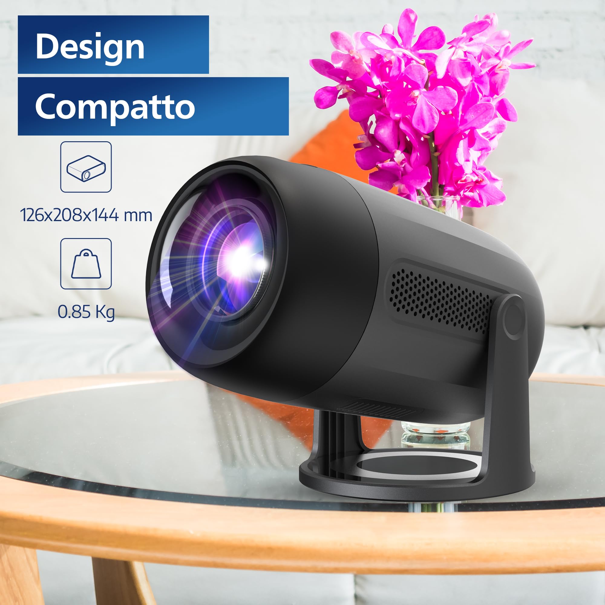 Philips NeoPix 150 Projector, 1920x1080, 1.2:1, 1000:1 , Dark Grey (NPX150/INT)
