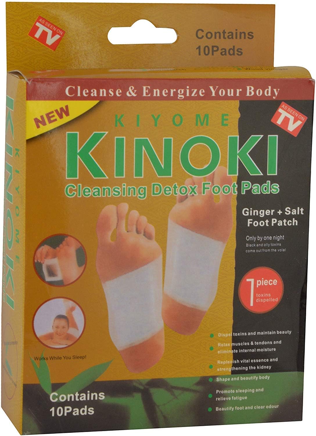 Anjani Shop4All Kinoki Cleansing Detox Foot Pads - Set of 10 (Free Size)