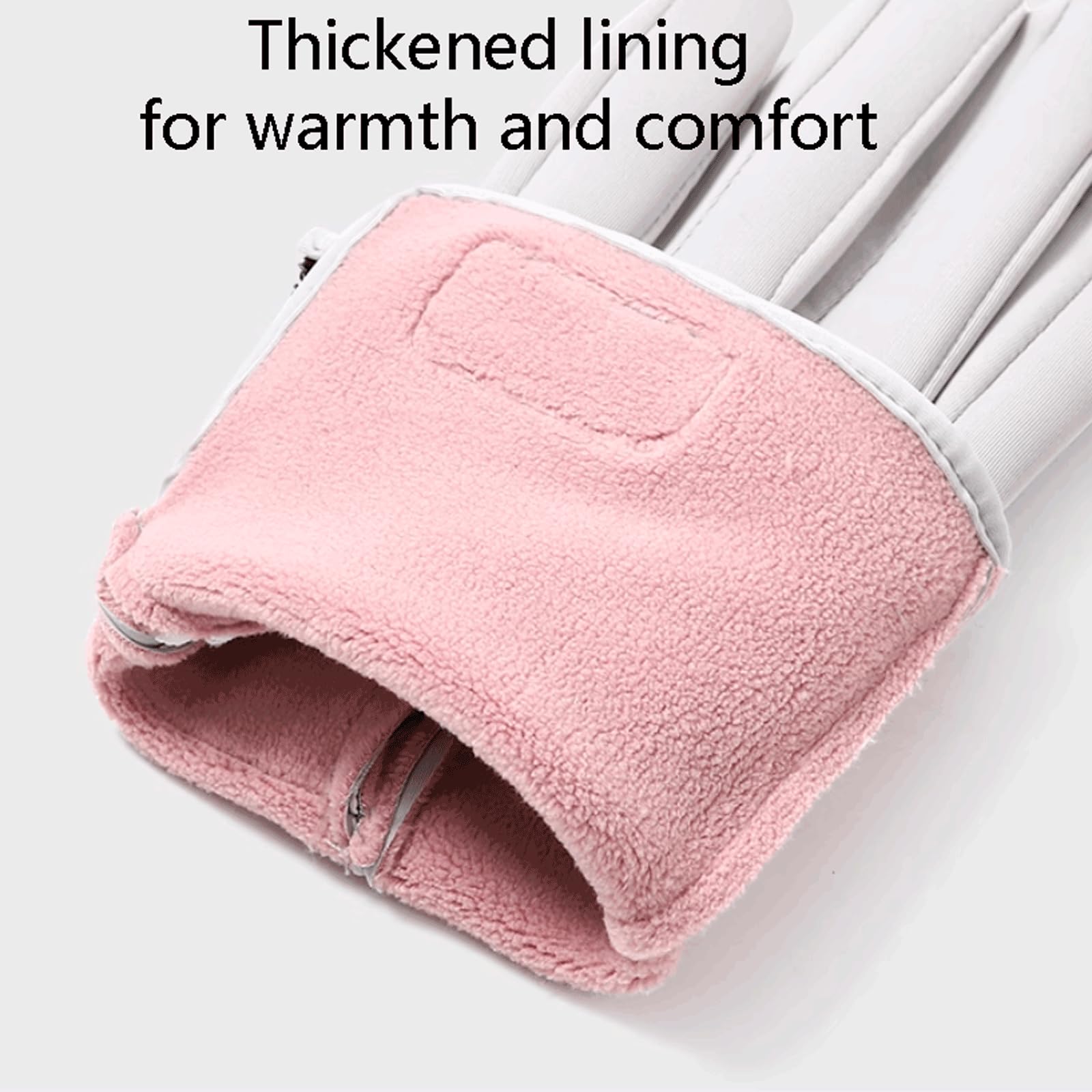 Guantes cálidos for mujer, manoplas de poliéster con dedos for pantalla táctil, guantes con forro cálido, guantes deportivos térmicos, guantes de ciclismo suaves y acogedores, talla única