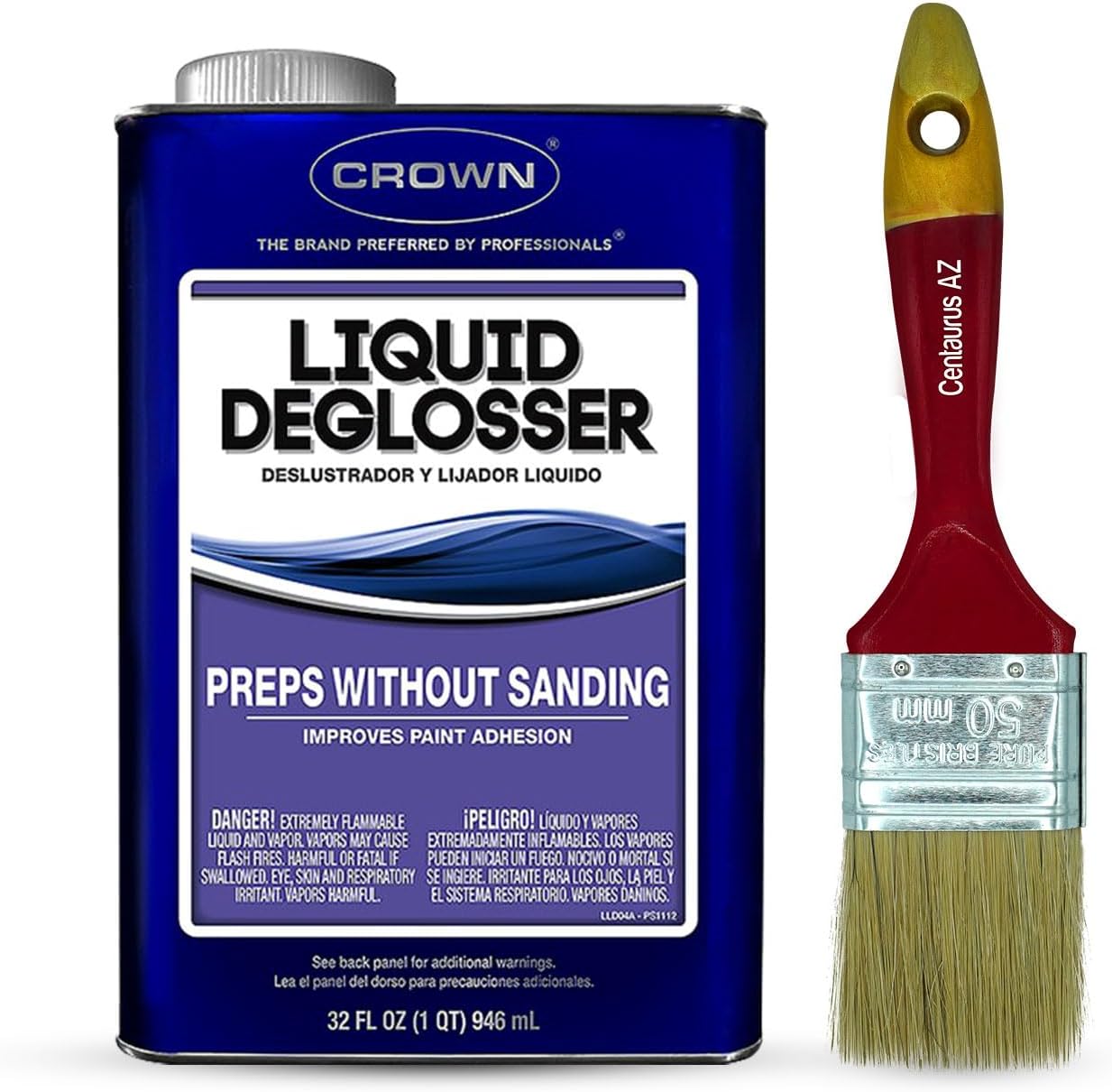 Centaurus AZ Premium Liquid Sander Deglosser for Wood, Furniture and More Crown CR