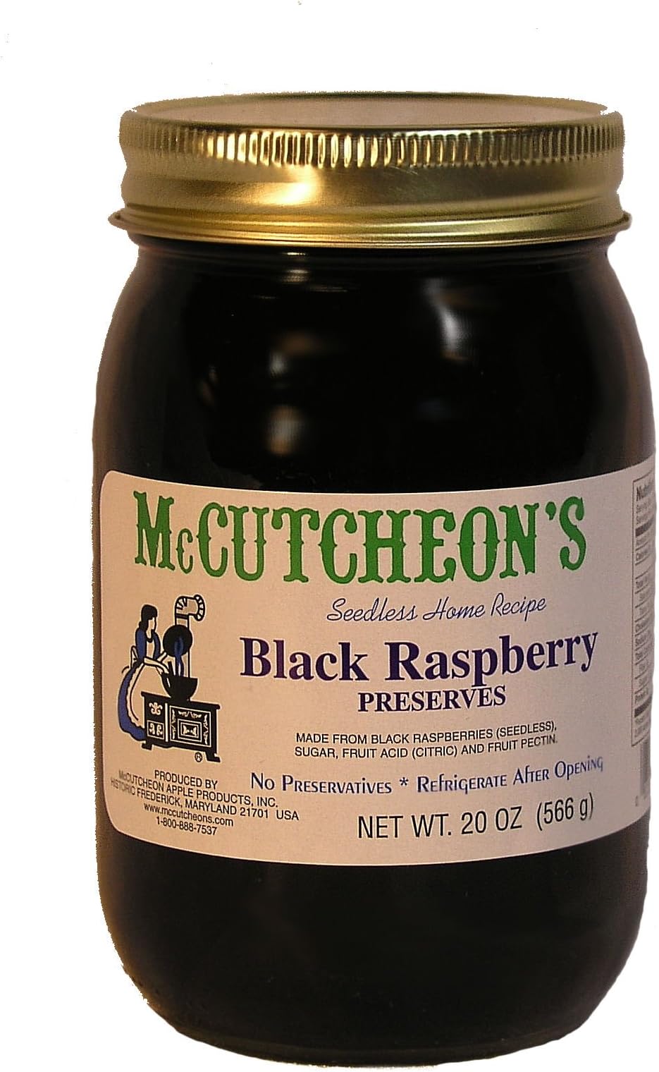 MCCUTCHEON Black Raspberry Preserve, 19 OZ