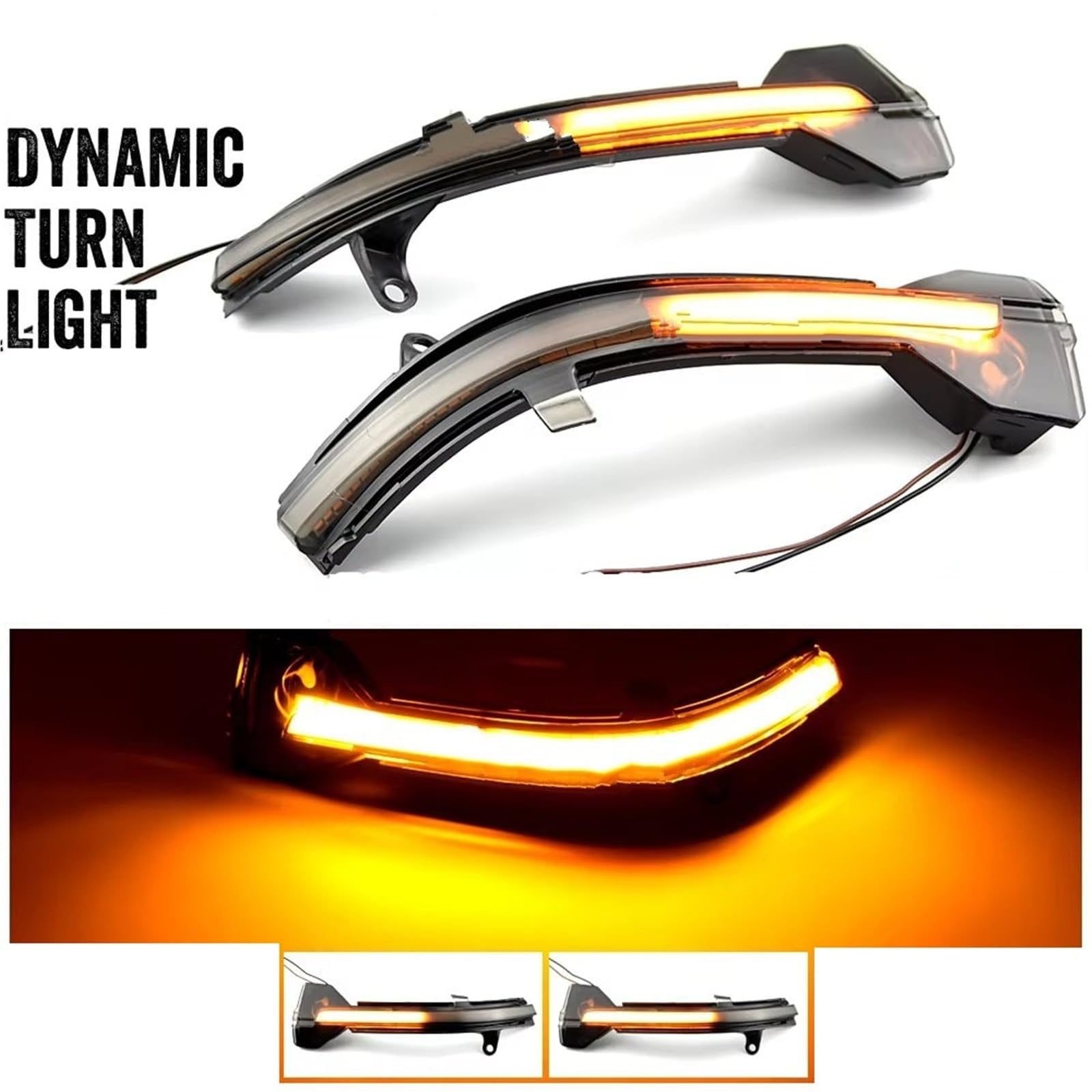 Auto Rückspiegel Blinker,für BMW 5 6 7 Series F10 F11 F07 F06 F12 F13 F01 F02,Auto Blinker Licht Seite Spiegel Blinker Links Rechts Zubehör,B-Yellow