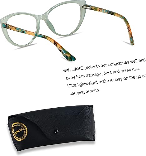 Miniatura 8 de ANDWOOD Gafas de bloqueo de luz azul para mujer, bloqueo de luz azul, para computadora, ojo de gato, transparente, montura AR003