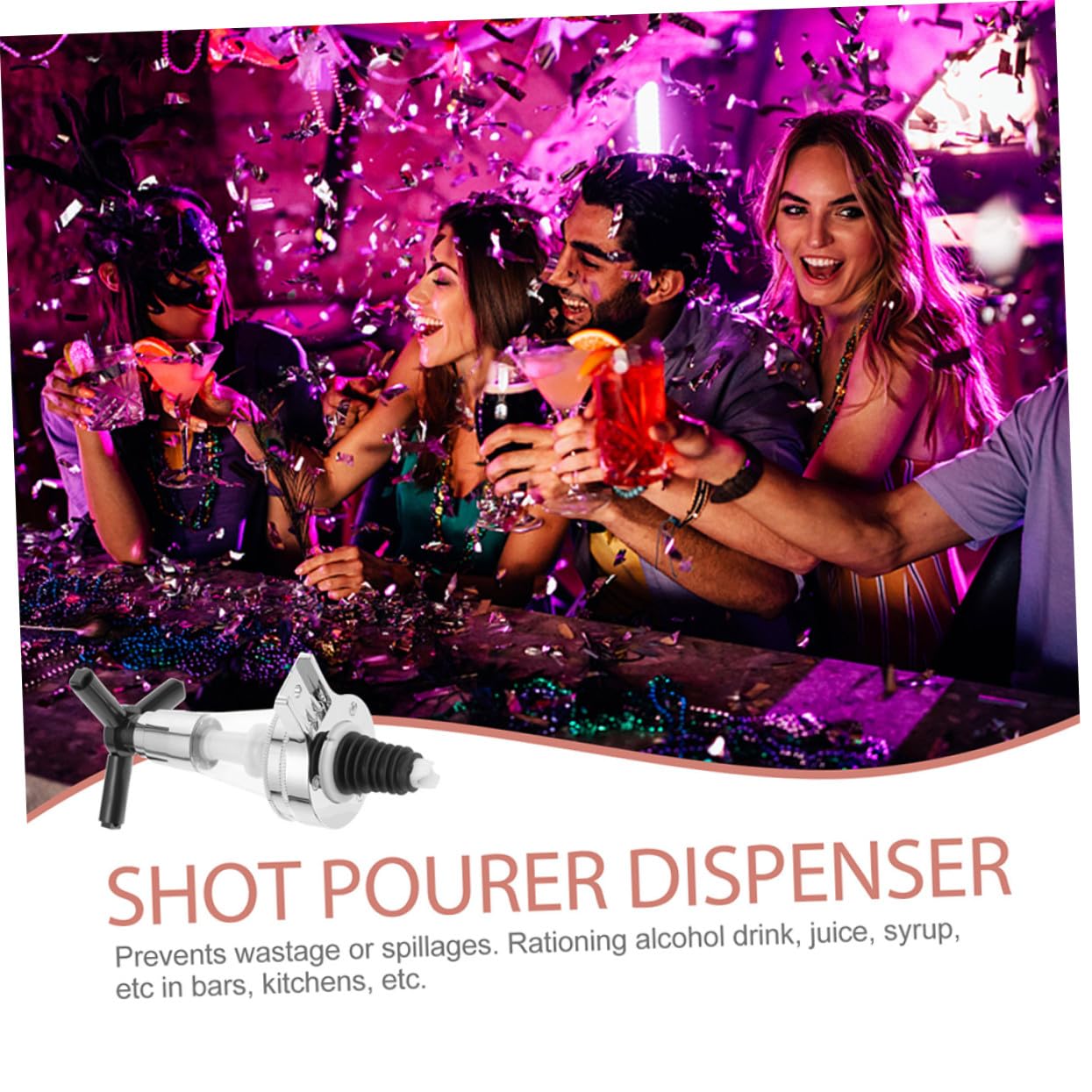 Gatuida 3 Piezas Dispensador de Agua Pared con Bomba Dosificadora para Bebidas Frías Soporte para Botellas de Bar para Fiestas y Uso Doméstico
