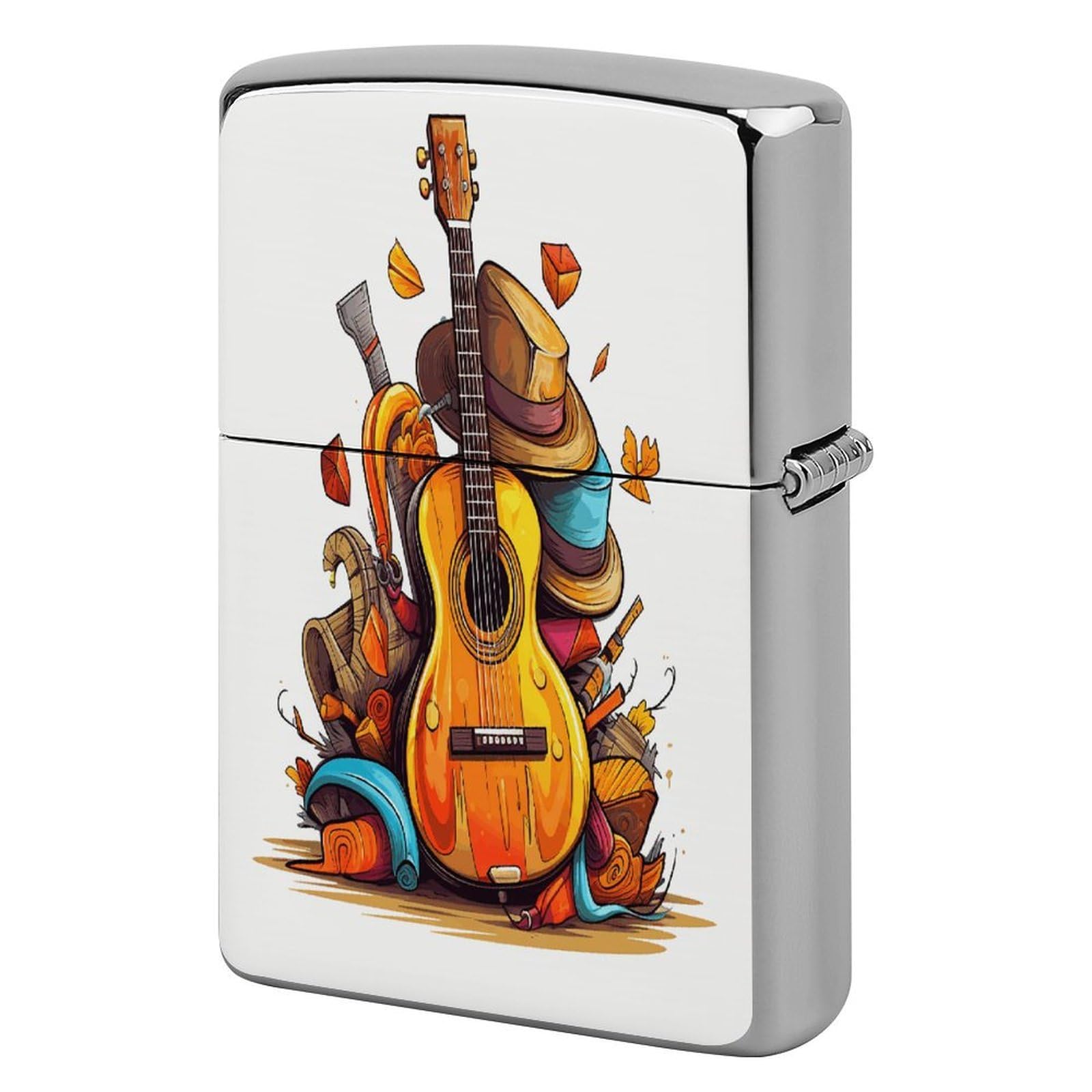 Fekiloot Style Funny Cartoon Hats Guitar Lighter Case Cover Lighter Holder