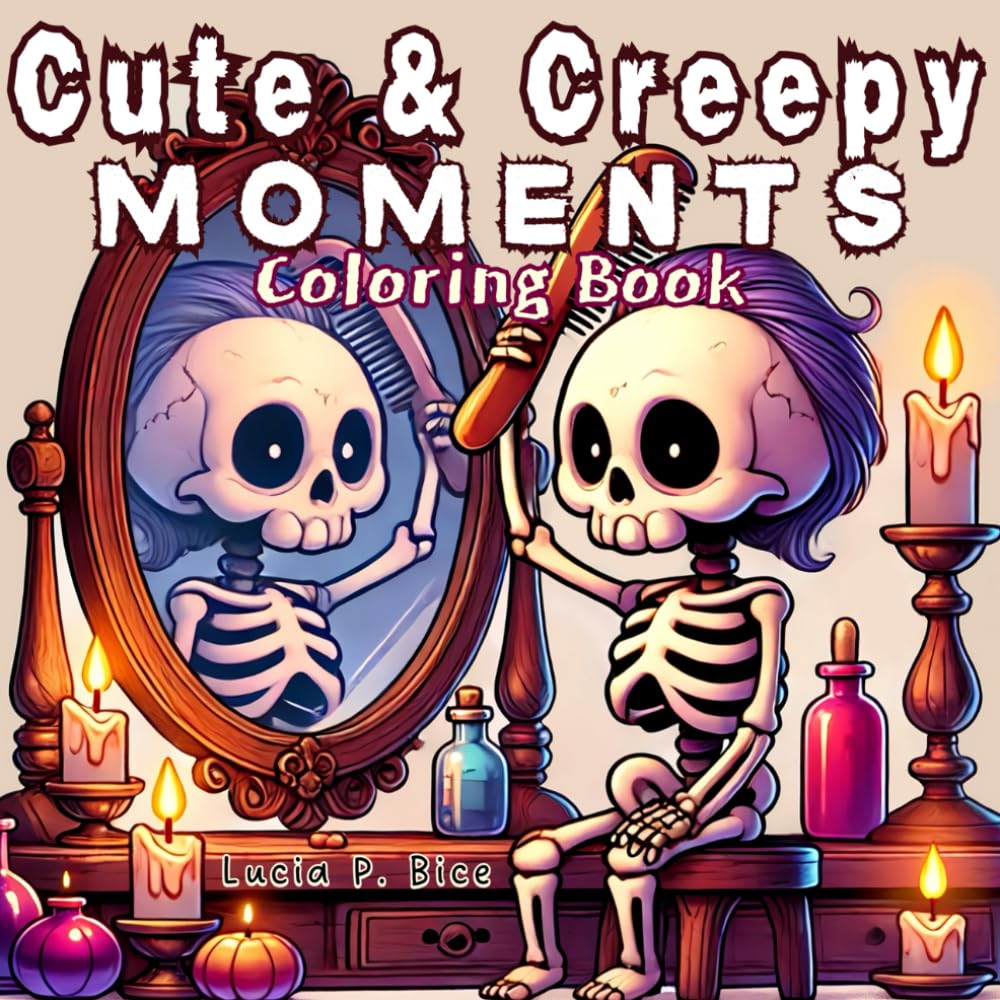 Cute and Creepy Moments Coloring Book: Goth Kawaii Spooky Cutie Designs for Teens and Adults (Cute & Creepy Coloring Books)