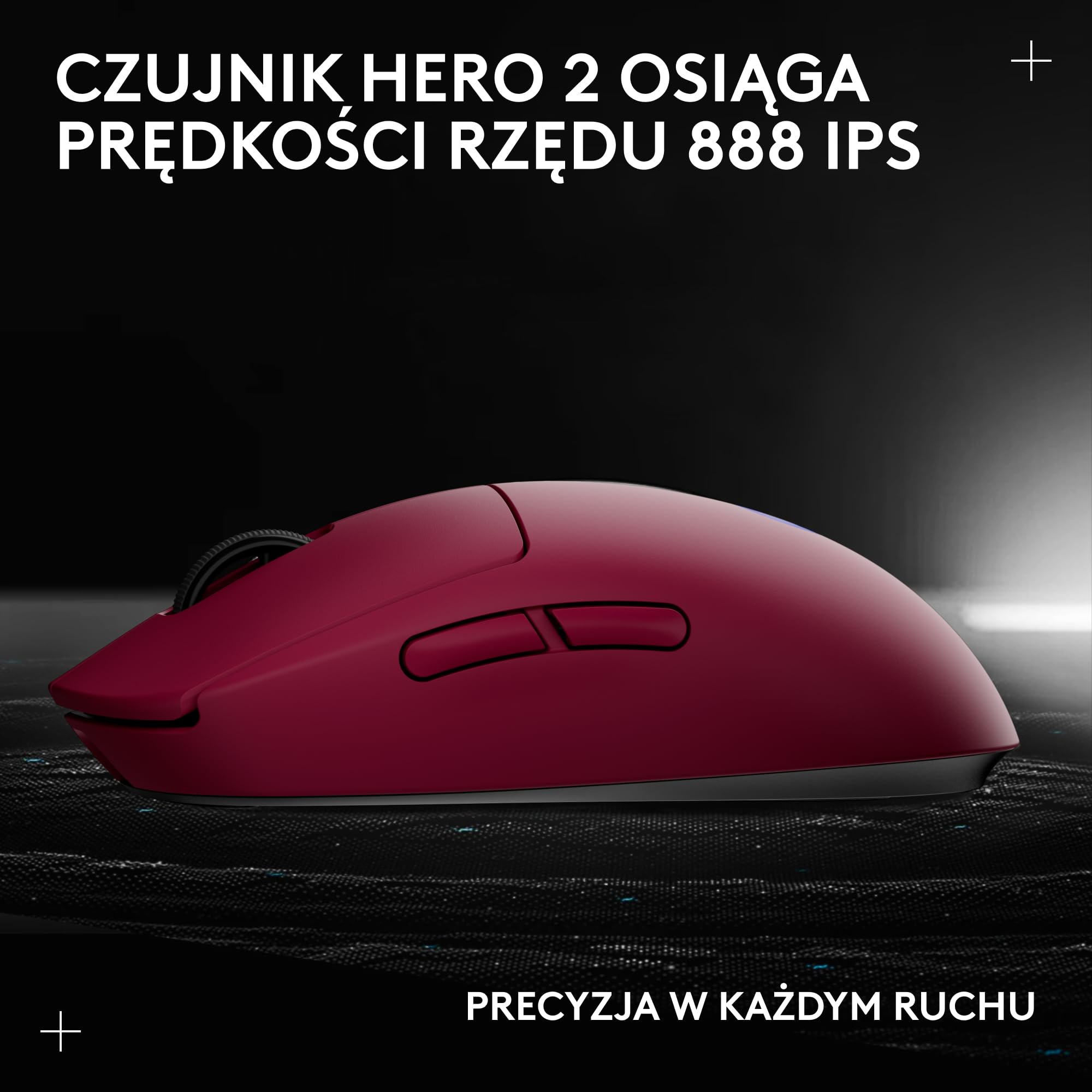 Bezprzewodowa mysz do gier PRO 2 LIGHTSPEED, do 4 konfigurowalnych i przełączanych magnetycznych przycisków bocznych, ładowanie przez USB-C, czujnik 32k DPI do komputerów PC/Mac