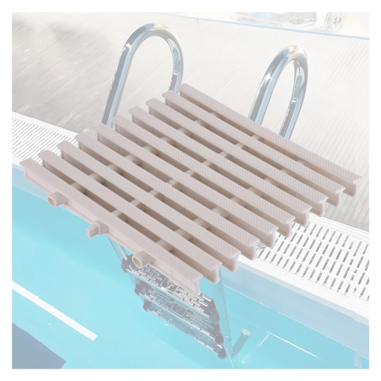 GLDYTVF 10PCS ABS Plastic Pool Drain Grating Cover Strip, 18cm Wide Splicable Overflow Grille for Effective Pool Drainage, Ideal for Safe Pool Maintenance and Protection