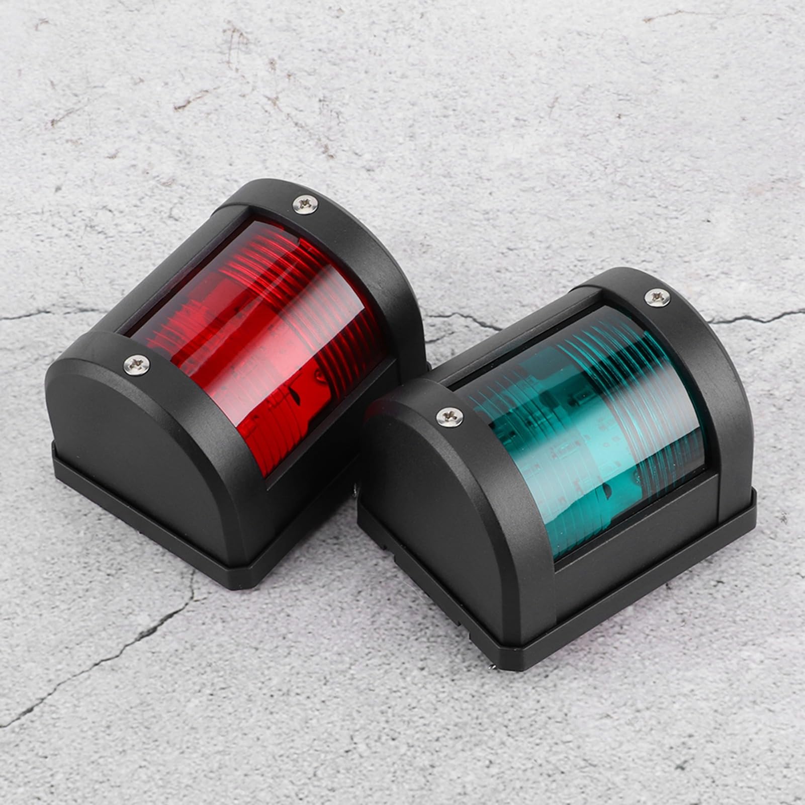Qiilu Luci di Navigazione per Barche imbarcazioni Coppia di luci di segnalazione di navigazione luci di segnalazione impermeabili 12V IP66 verde rosso per yacht per imbarcazioni marittime
