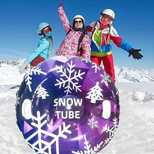 Miniatura 6 de Inflatable Snow Tube,Snow Tube for Kids and Adults,Heavy-Duty Snow Tube for Sledding,Inflatable Snow Tubes for Adult Family Winter Outdoor Fun