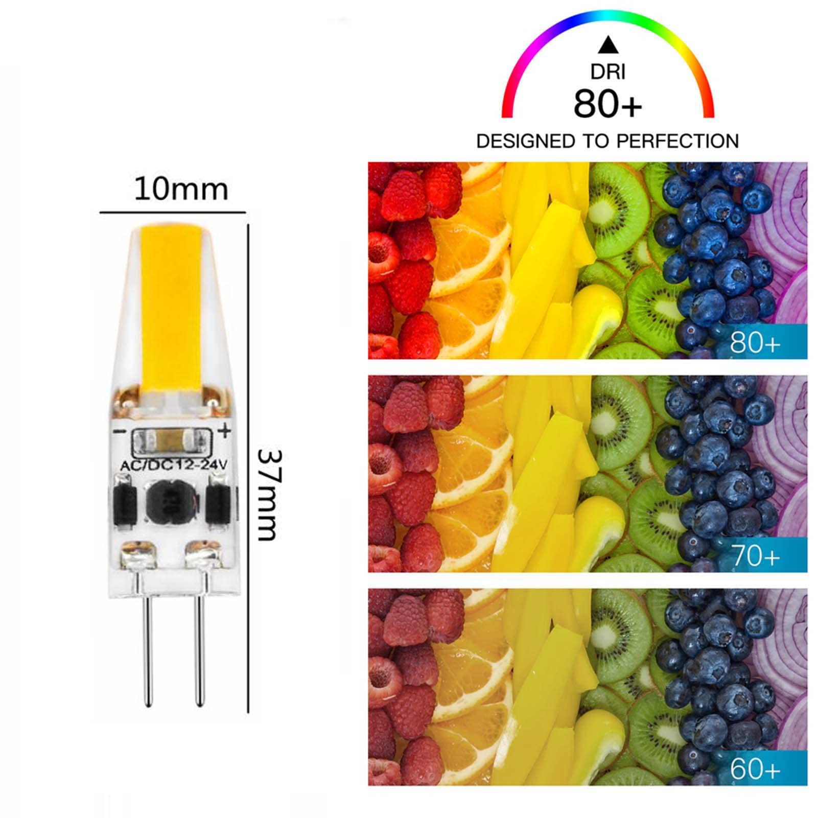 G4 LED Lampen, 3W G4 LED Leuchtmittel Birne ersetzt 30W Halogenlampen, 3000K Warmweiß 300LM 12V AC/DC G4 LED Leuchtmittel, Kein Flackern Dimmbar, 20er Pack