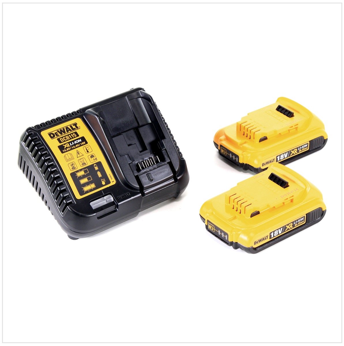Dewalt DCG 406 D2 18 V 125 mm bezszczotkowy akumulator szlifierka kątowa + 2 x bateria 2 Ah + ładowarka im TSTAK walizka narzędziowa