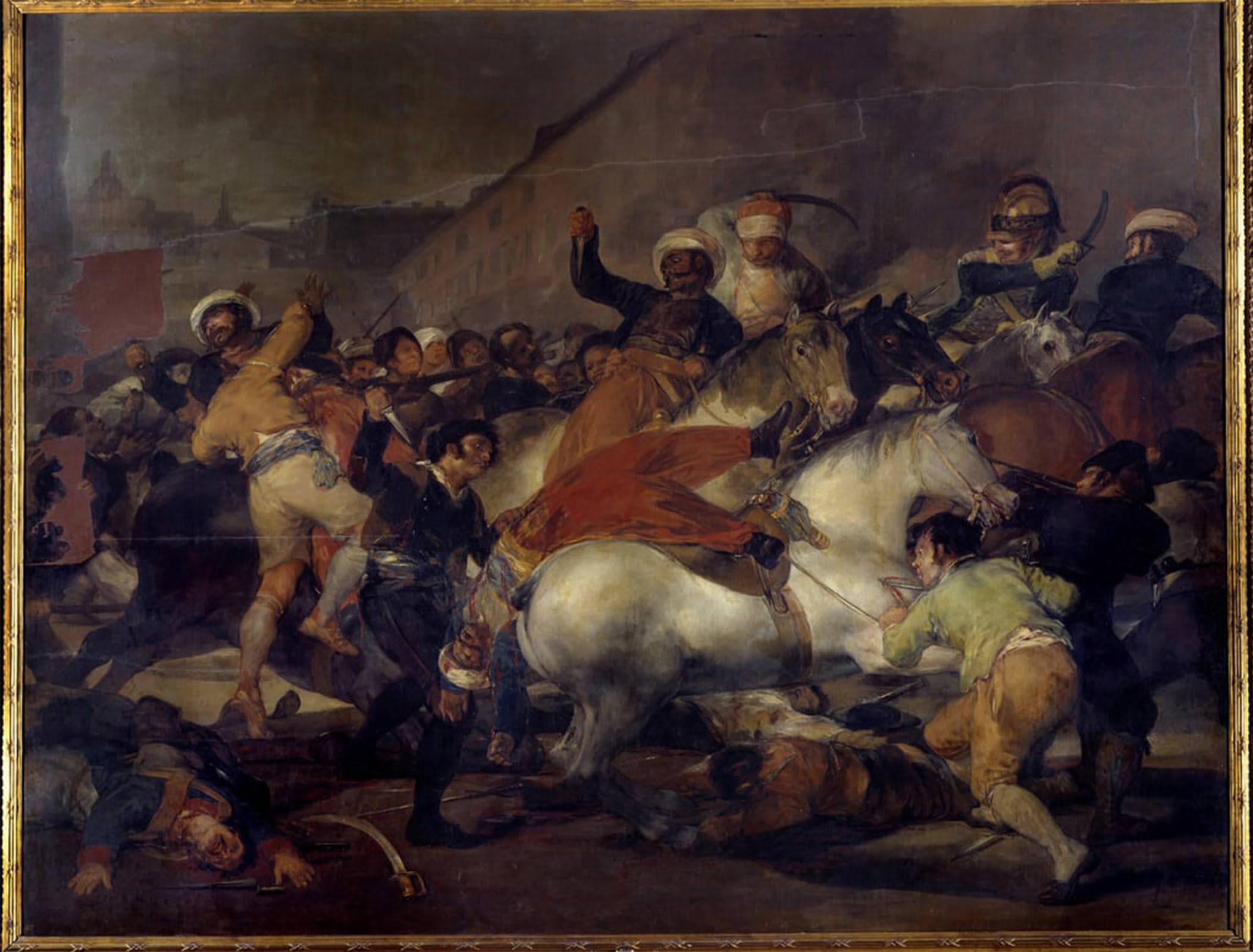 HRJUBWREE Vintage Poster Photo Wall Print Mural Artwork the Charge of the Mamluks by Francisco De Goya Art Prints Painting for Home Decor 60x90cm