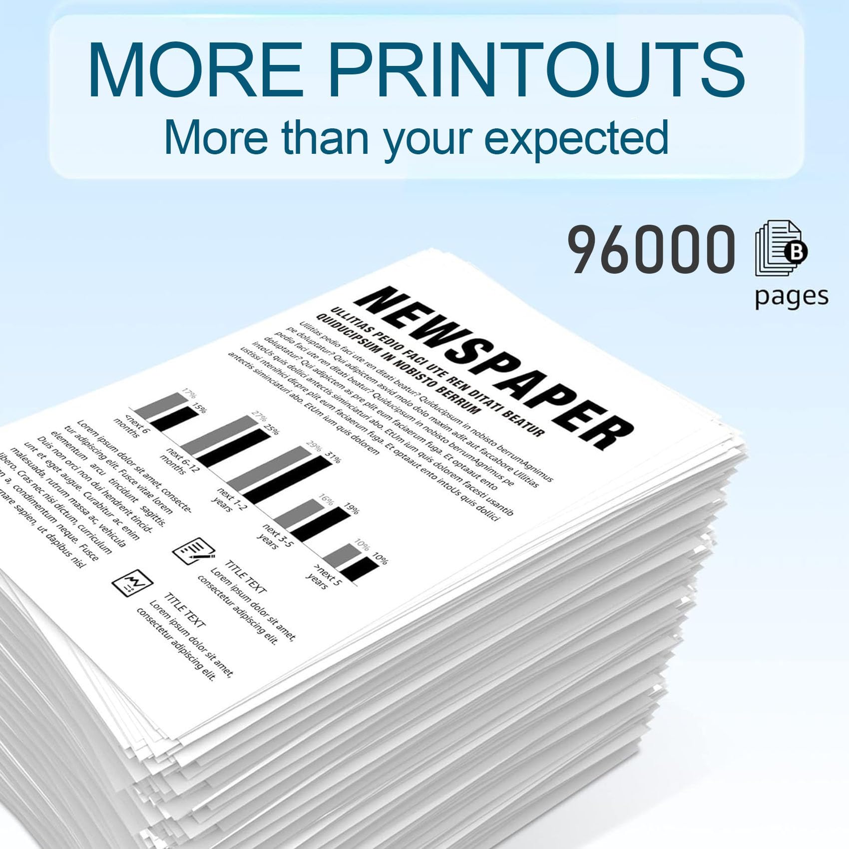 Unità tamburo 013R00591 compatibile con unità di imaging 5325 5330 5335 Alta capacità per Xerox WorkCentre 5325 5330 5335 Stampanti: 96.000 pagine,3PC-Black
