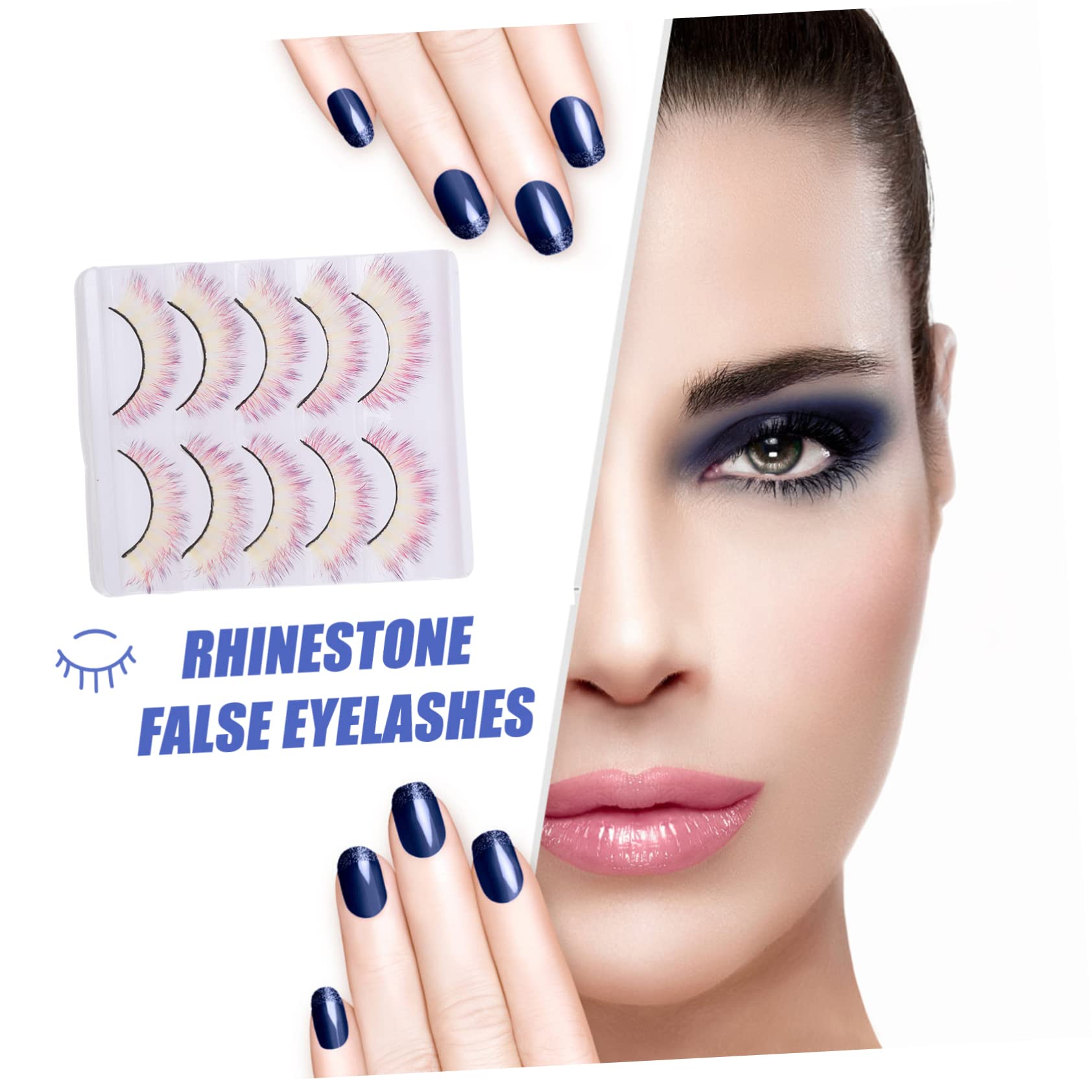 Healeved 4 Set Di Ciglia Finte A Lunghezza Intera Extension Per Ciglia Soffici 3d Look Per Donne Per Trucco Da Sfilata Di Moda 5 Paia*4