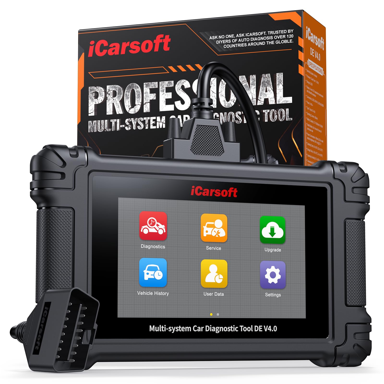 iCarsoft DE V4.0 - Herramienta de escaneo de diagnóstico bidireccional para la mayoría de modelos de automóviles Mercedes-Benz, BMW, V.A.G y Porsche Manufacturing Group, escáner OBD2 de hasta 42