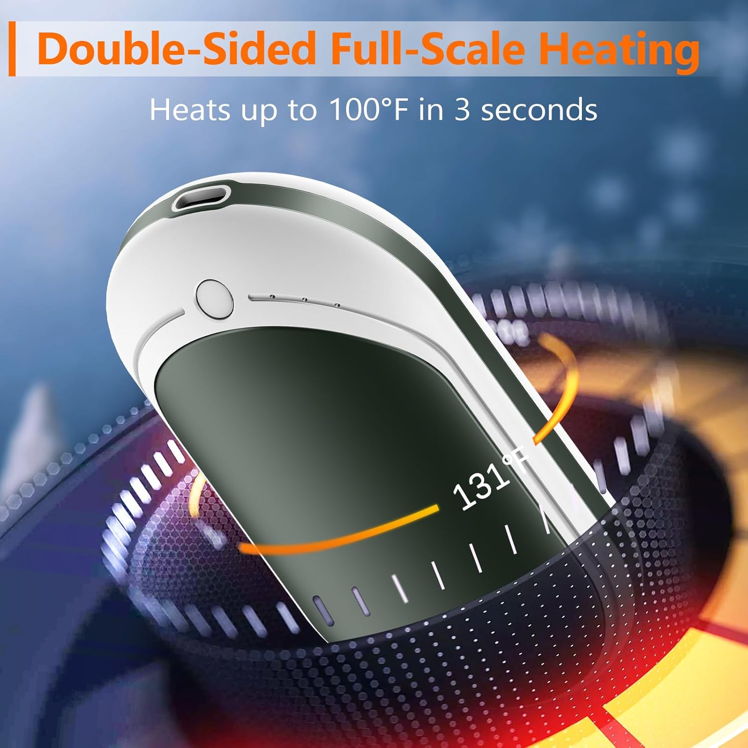 Hand Warmer Black and Blackish Green 2 Pack Bundle Deal - BESKAR Electric Handwarmer Rechargeable