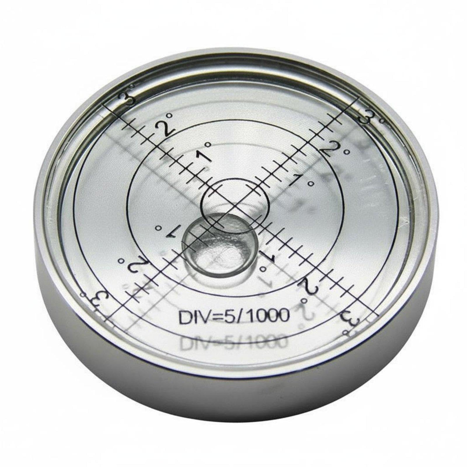 Circular Spirit Level Aluminum Alloy Round Bubble Level Universal Use Measuring Tool for Mechanics, Professionals, Machine Setup, Calibration 60x12mm Silv Wht 15 | Levels-picture-28