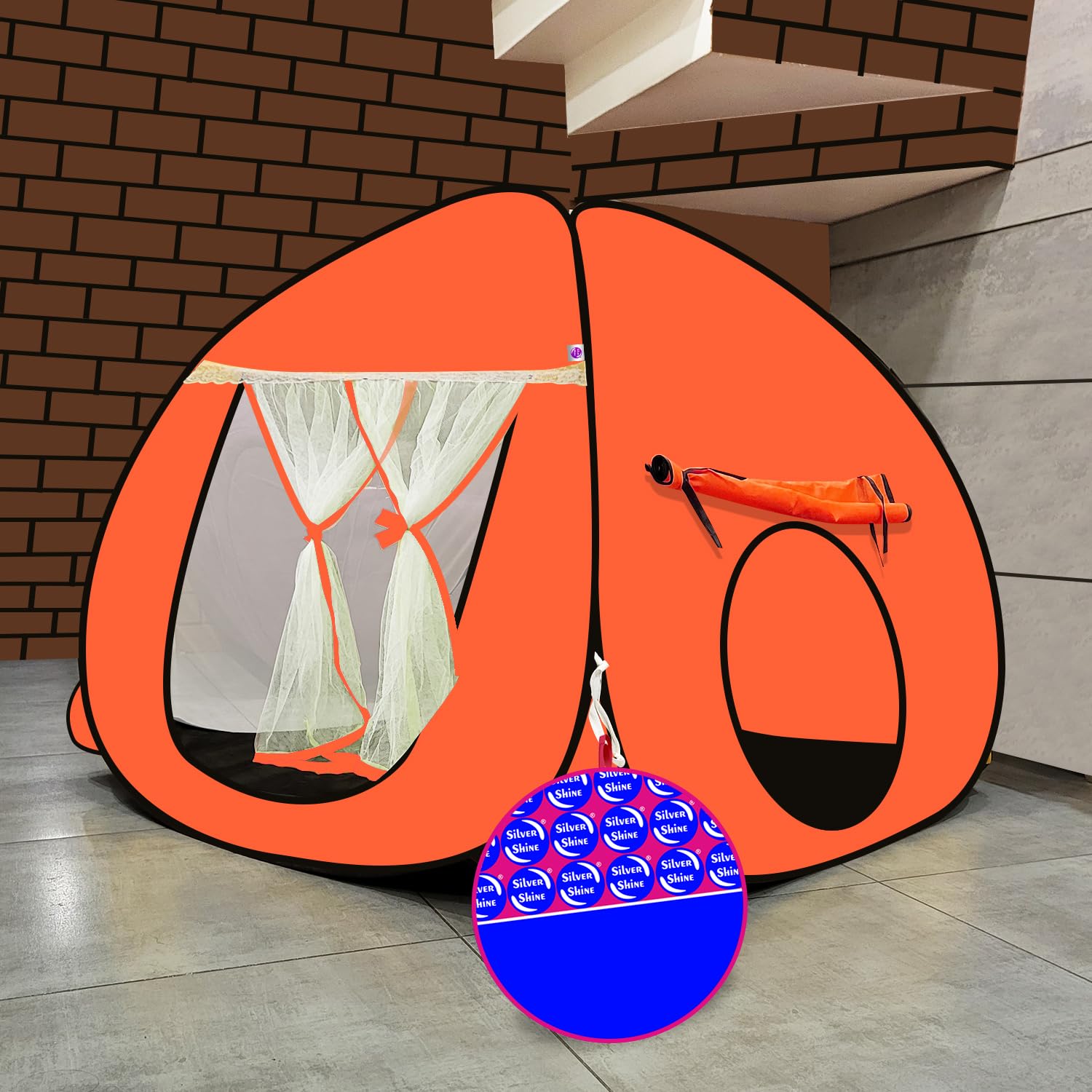Foldable Popup Kids Play Tent House for Multi Purpose (Orange) (B0CWXW2QB1) Amazon Price History, Amazon Price Tracker