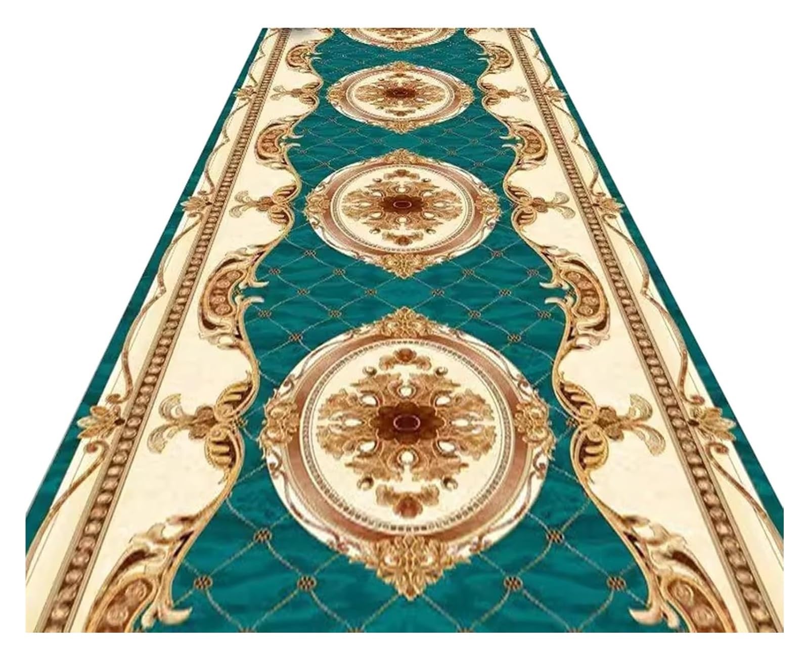Tapis de sol de couloir vert anti-tache et facile à nettoyer