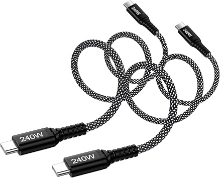 iPad Pro Charger Fast Charging Cord 240W 6ft 2 Pack USB C to USB C Cable for iPad Pro 12.9 5th/4th/3rd, 11" 3rd/2nd, 13" M4, iPad Air 5th/4th Gen/13/11 M3 M2, iPad 10th/11th A1 6, Mini A1 7