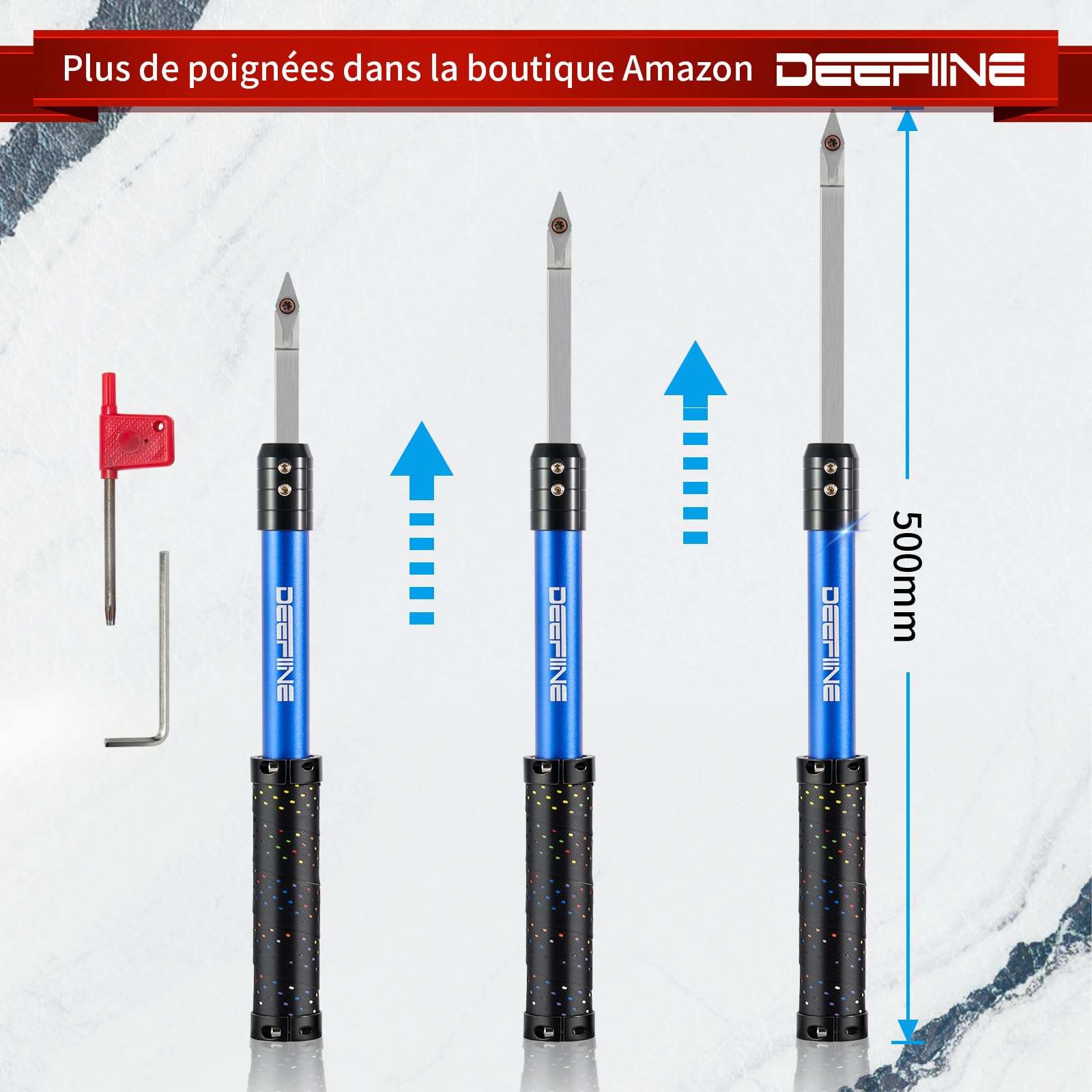 Outils de Tournage sur Bois, Outils de Tour au Carbure avec Forme de Diamant, Tournage Remplaçable,Pour les Amateurs de Bois.(7F).