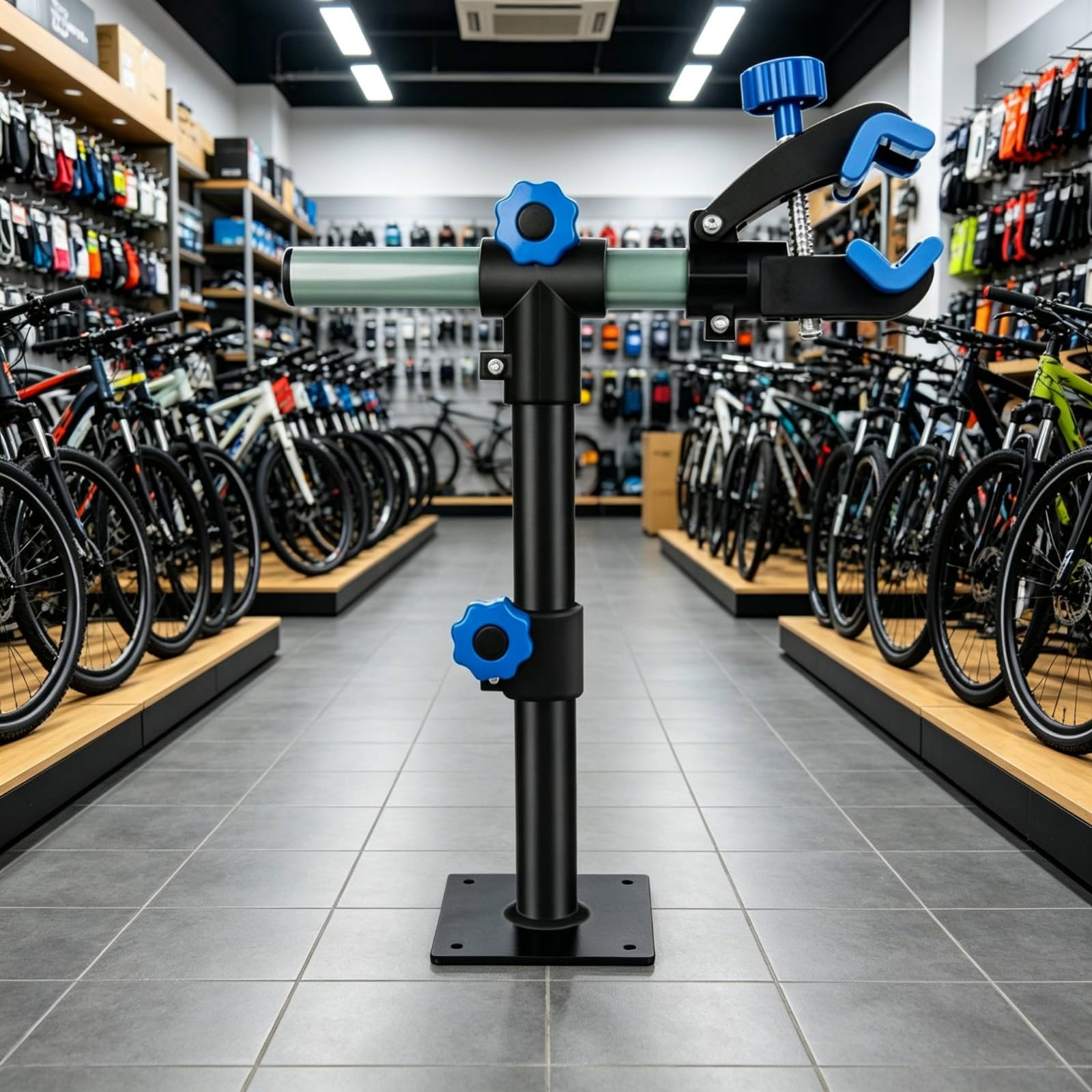harayaa Fahrrad Wandhaken Fahrradhalter Fahrradaufhängung Fahrradständer mit Rechteckiger Bodenplatte Und Senkrechter Stütze für , Fahrrad-Wandhalterung Mit Großem Kopf, Zwei-in-Eins-Design