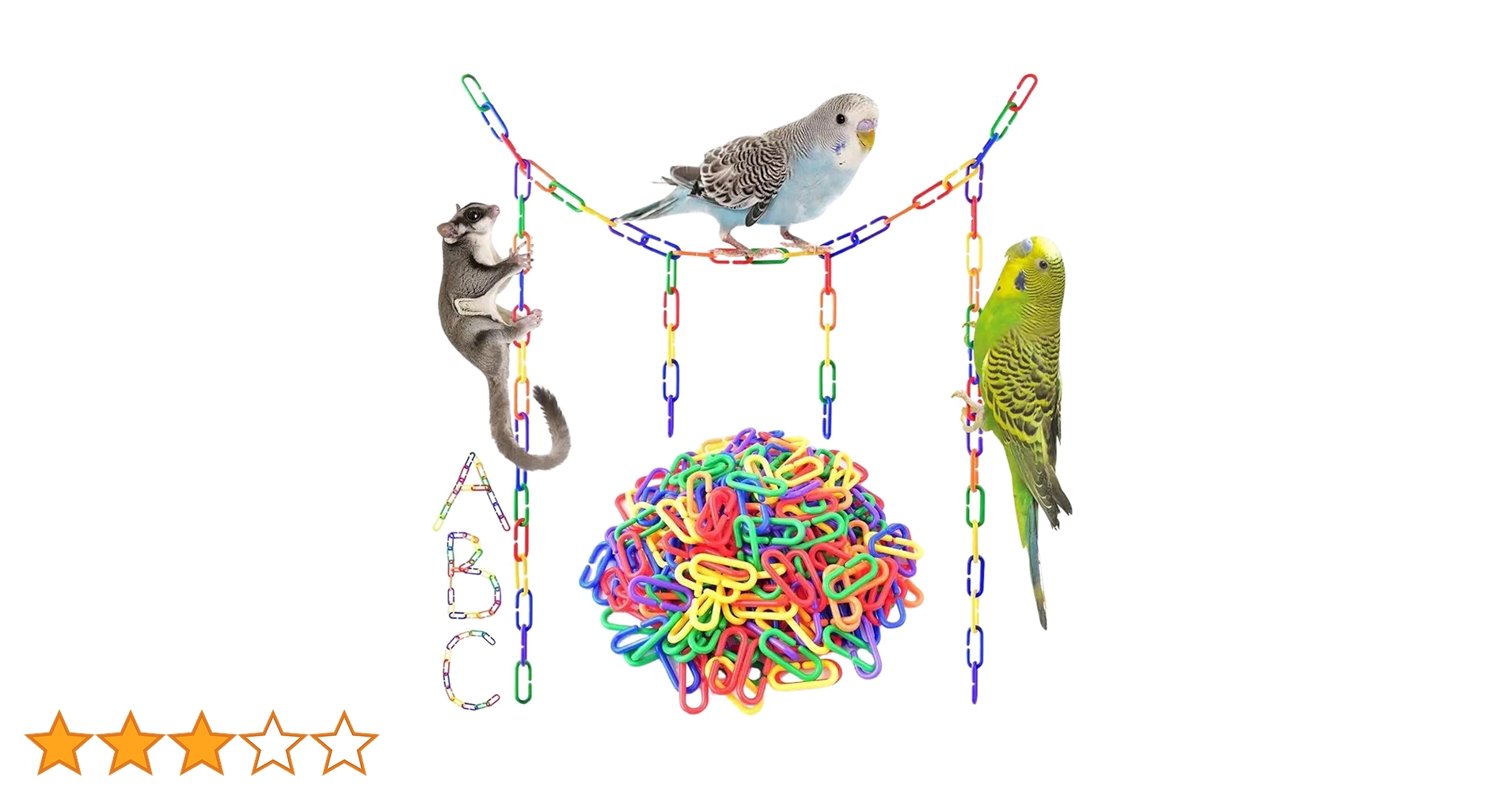 Amazon | geneX モモンガ おもちゃ チェーン 100個入り ケージ